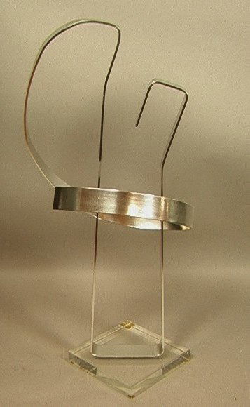 Dan Murphy 1976 Modern Sculpture. Aluminum and L: Dan Murphy 1976 Modern Sculpture. Aluminum and Lucite. Signed.-- Dimensions: H: 27 inches: W: 14 inches: D: 9 inches ---