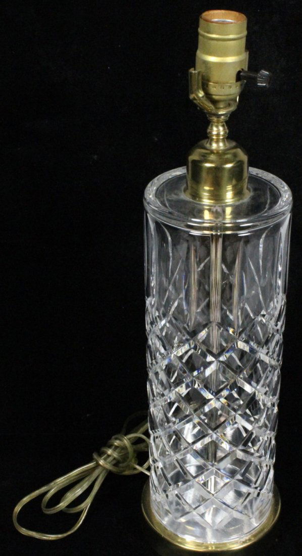 Waterford Table Lamp. Crystal.: Waterford Table Lamp. Crystal.-- Dimensions: H: 19 inches: W: 5 inches: D: 5 inches ---