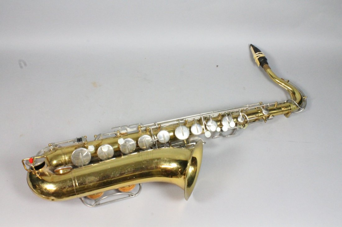 Selmer Bundy Saxophone.: Selmer Bundy Saxophone. -- Dimensions: H: 34 inches: W: 10 inches: D: 6.25 inches ---