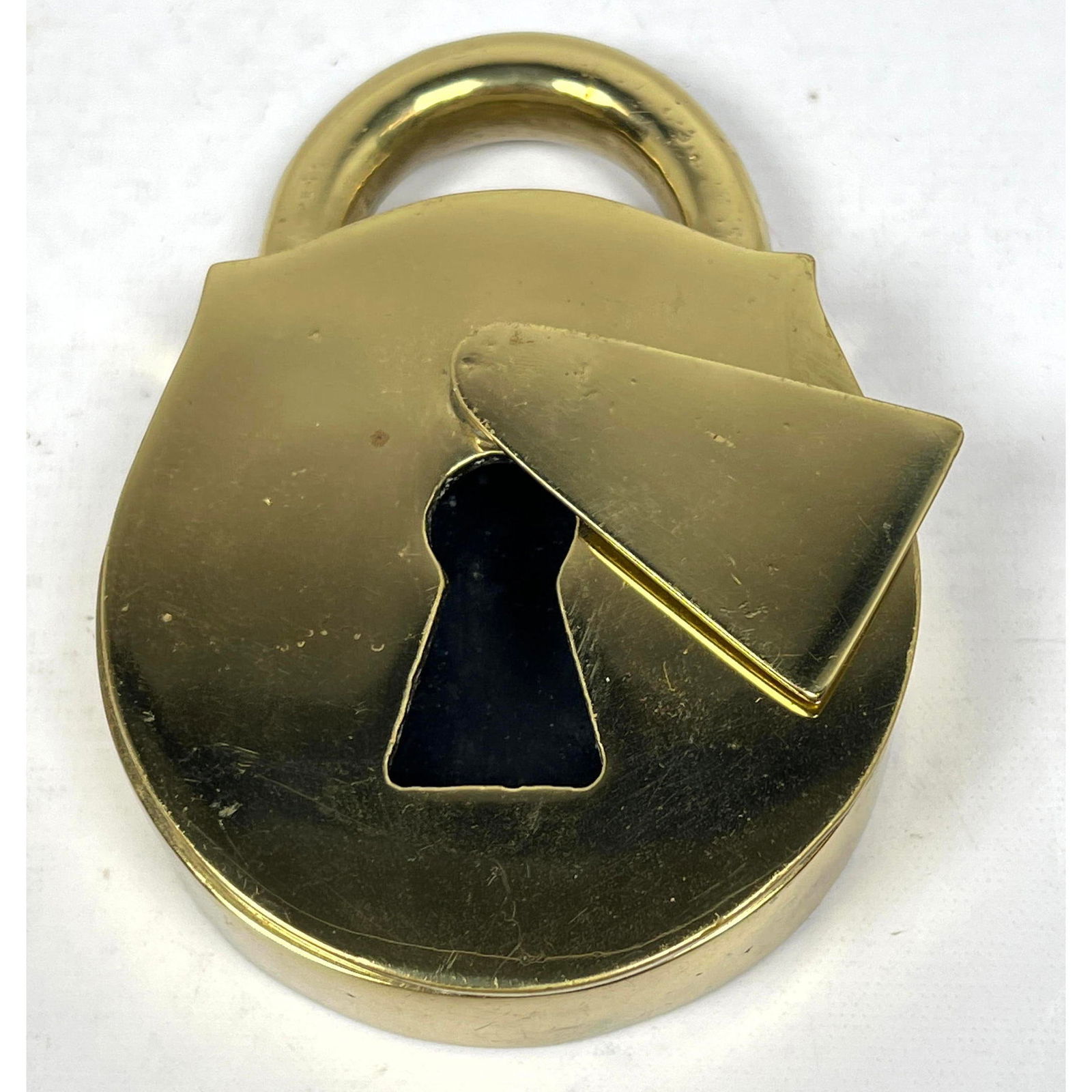 Decorative Aubock Style Brass Desk Box in Lock Form. (1 of 10)