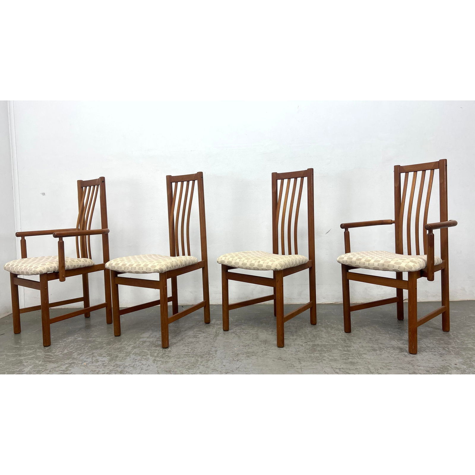 Set 4 D Scan Teak Dining Chairs. Mid Century Modern (1 of 13)
