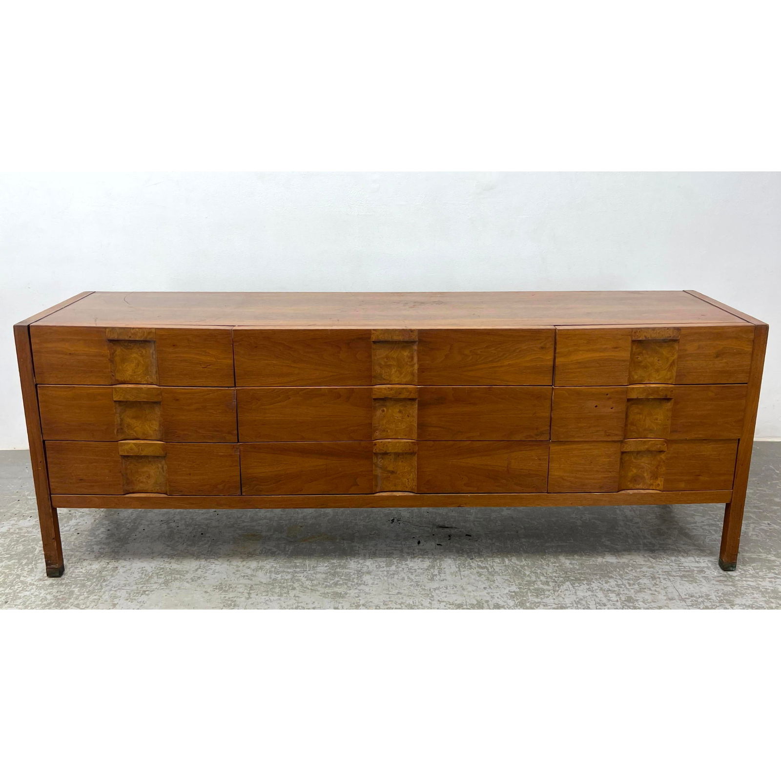 LANE dresser credenza. marked. 9 drawers. (1 of 13)
