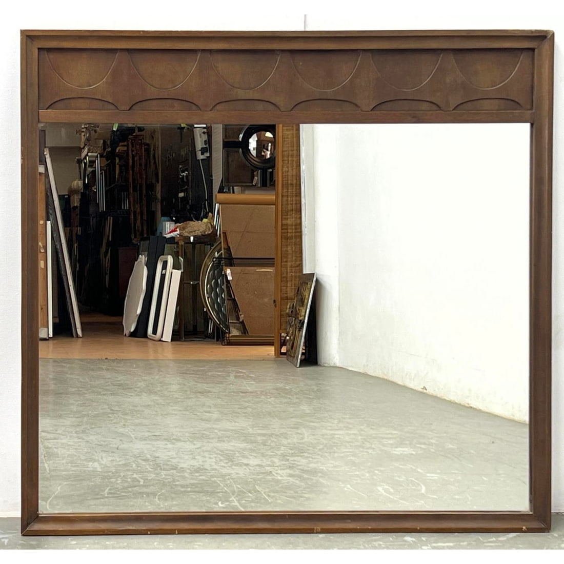 Broyhill Brasilia Mid Century Modern Walnut Wall Mirror (1 of 7)