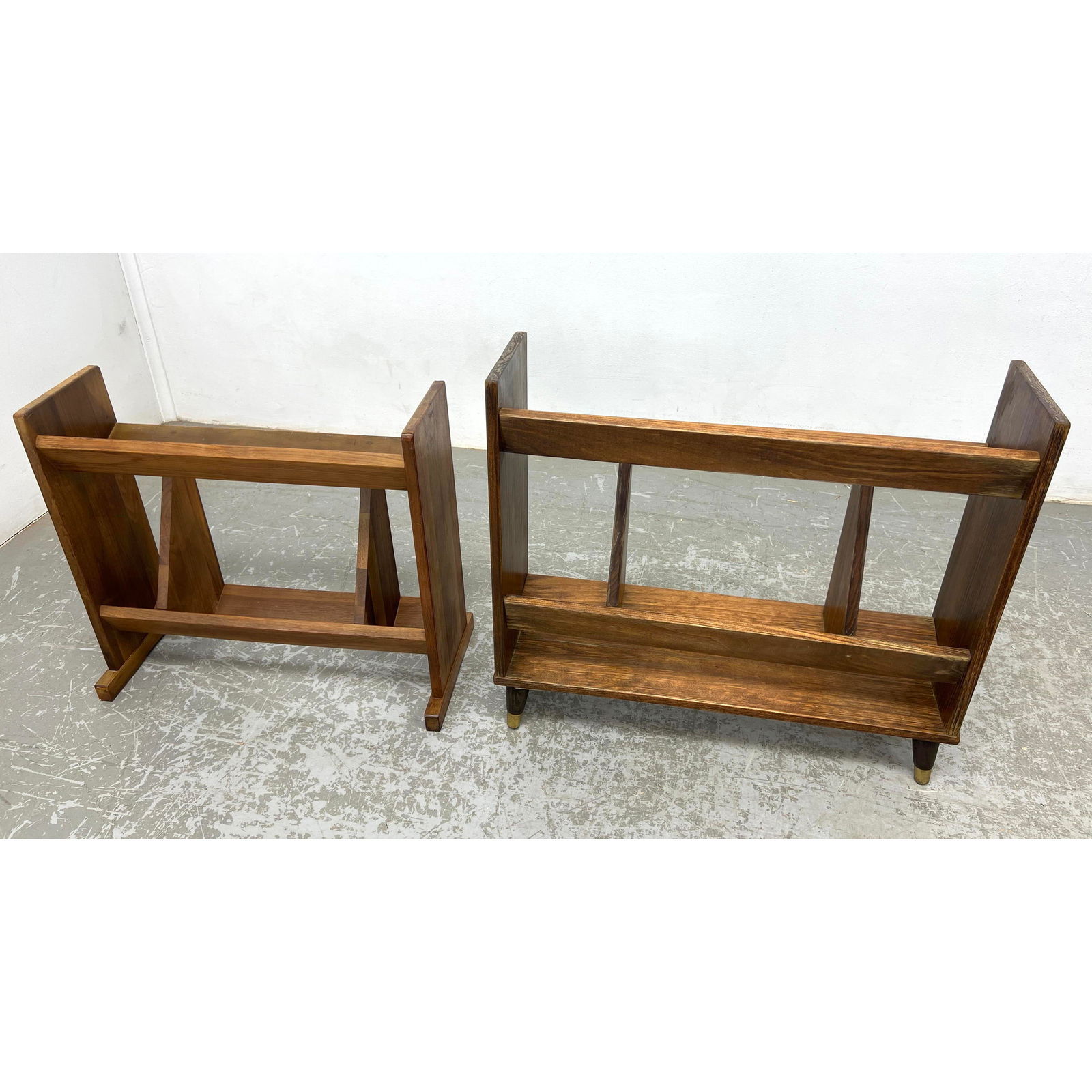 2pc Vintage Bookshelves. Brass caps (1 of 10)