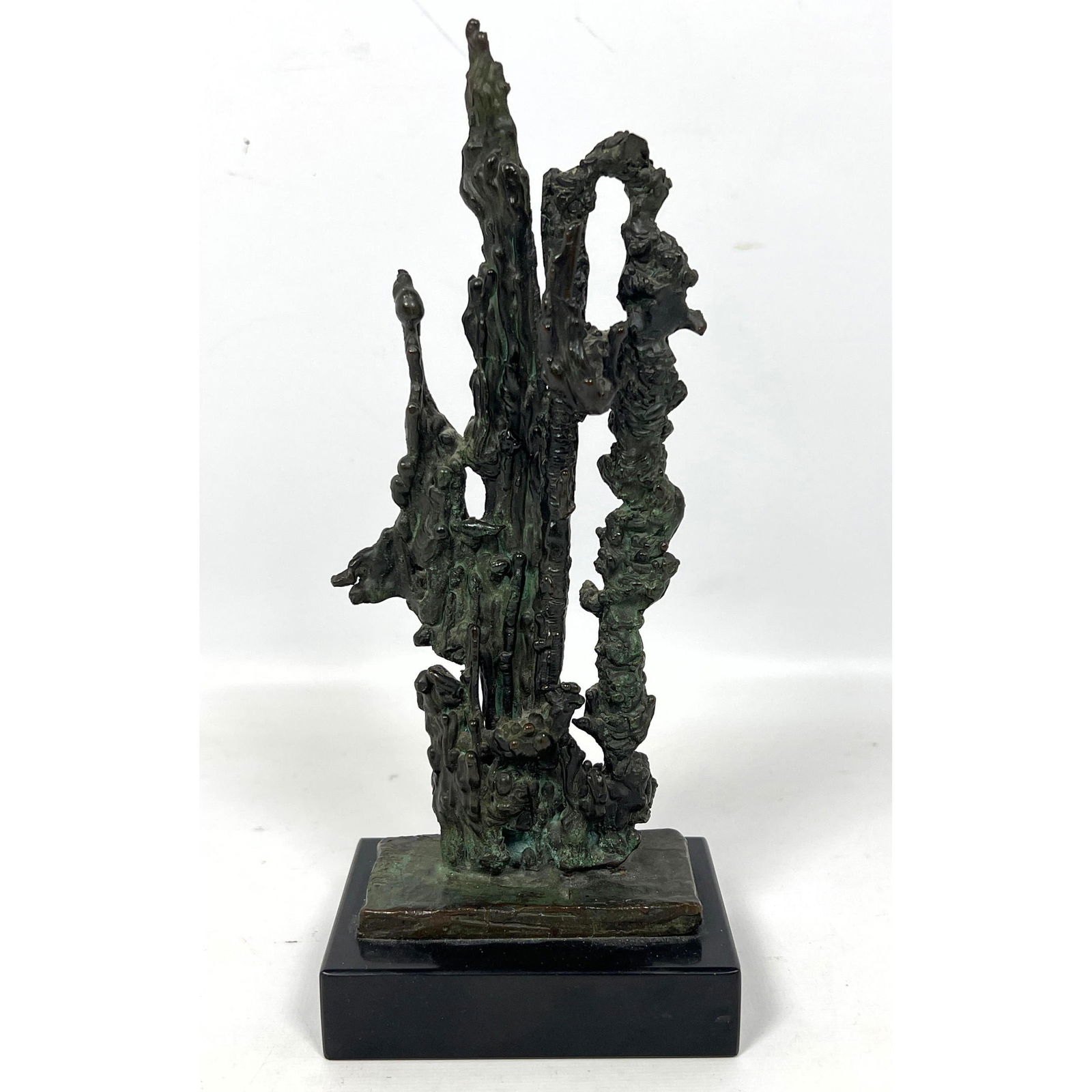 Signed and Dated 66 Small Bronze Sculpture. Signed Mario N.  Brutalist form. (1 of 12)