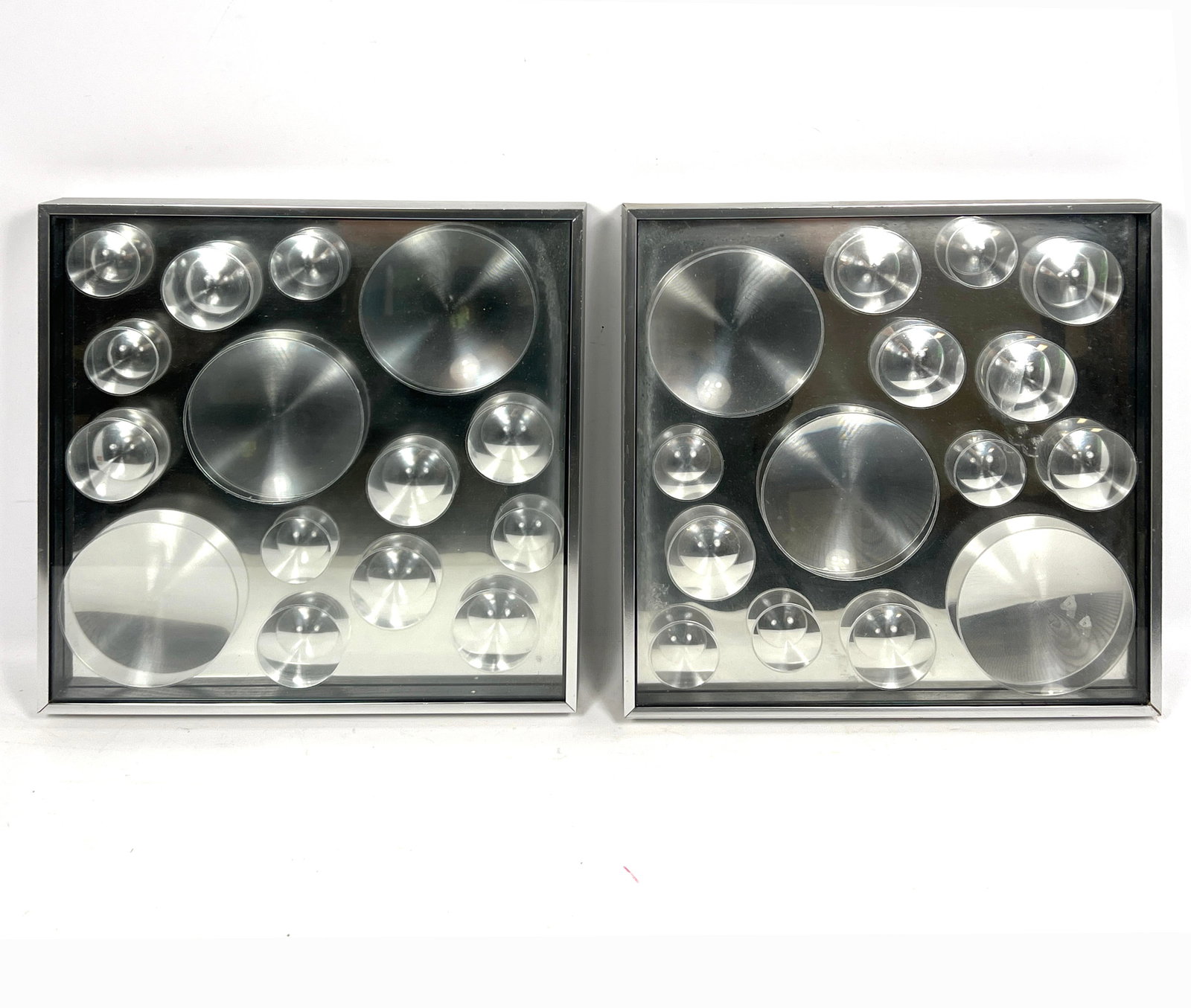 Pair Op Art Framed Wall Panels. Turner Manufacturing. (1 of 13)