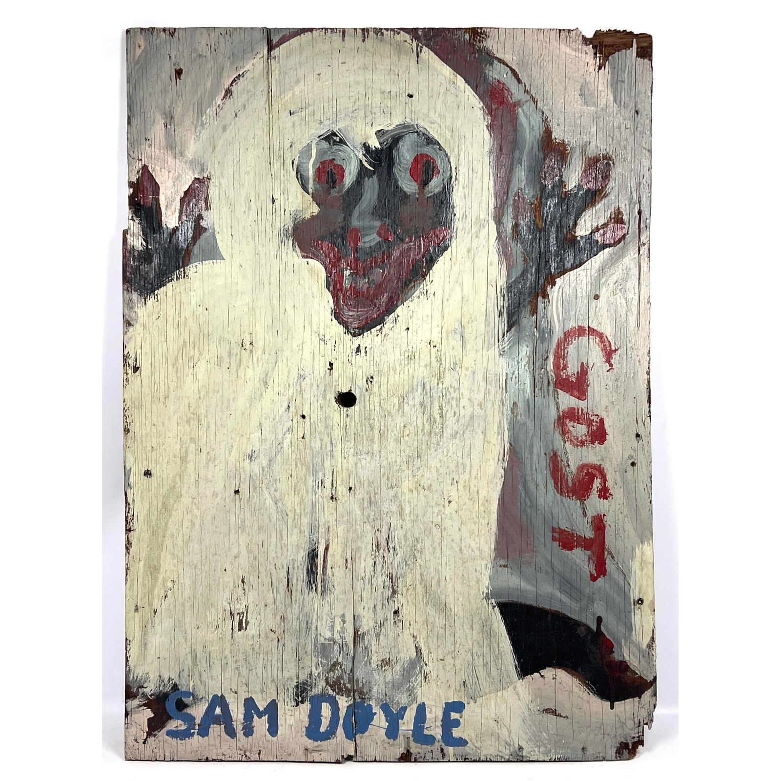 Sam Doyle painting on board. Signed. Comes with biography book. Gost. Centreville, DE estate. (1 of 14)