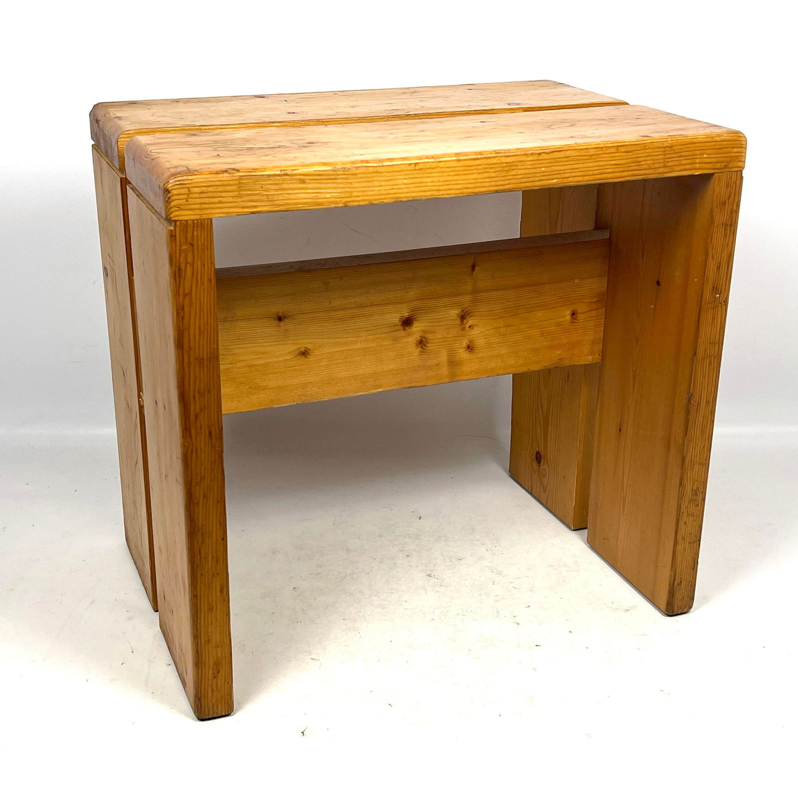 Charlotte Perriand for Les Arcs stool Side table bench. Pine. (1 of 12)