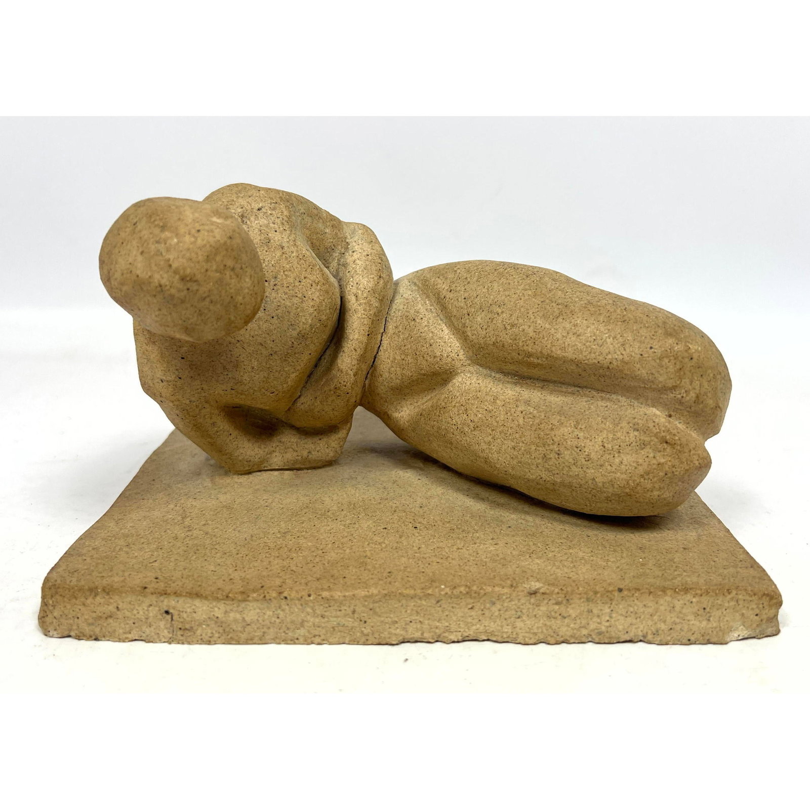 Small Modernist Figural Stone Sculpture. Unsigned.: Small Modernist Figural Stone Sculpture. Unsigned. Dimensions: Height: 3.75 inches, Width: 7.5 inches, Depth: 6 inches. --- US Packing and Shipping charge: In house shipping available. Will be calcula
