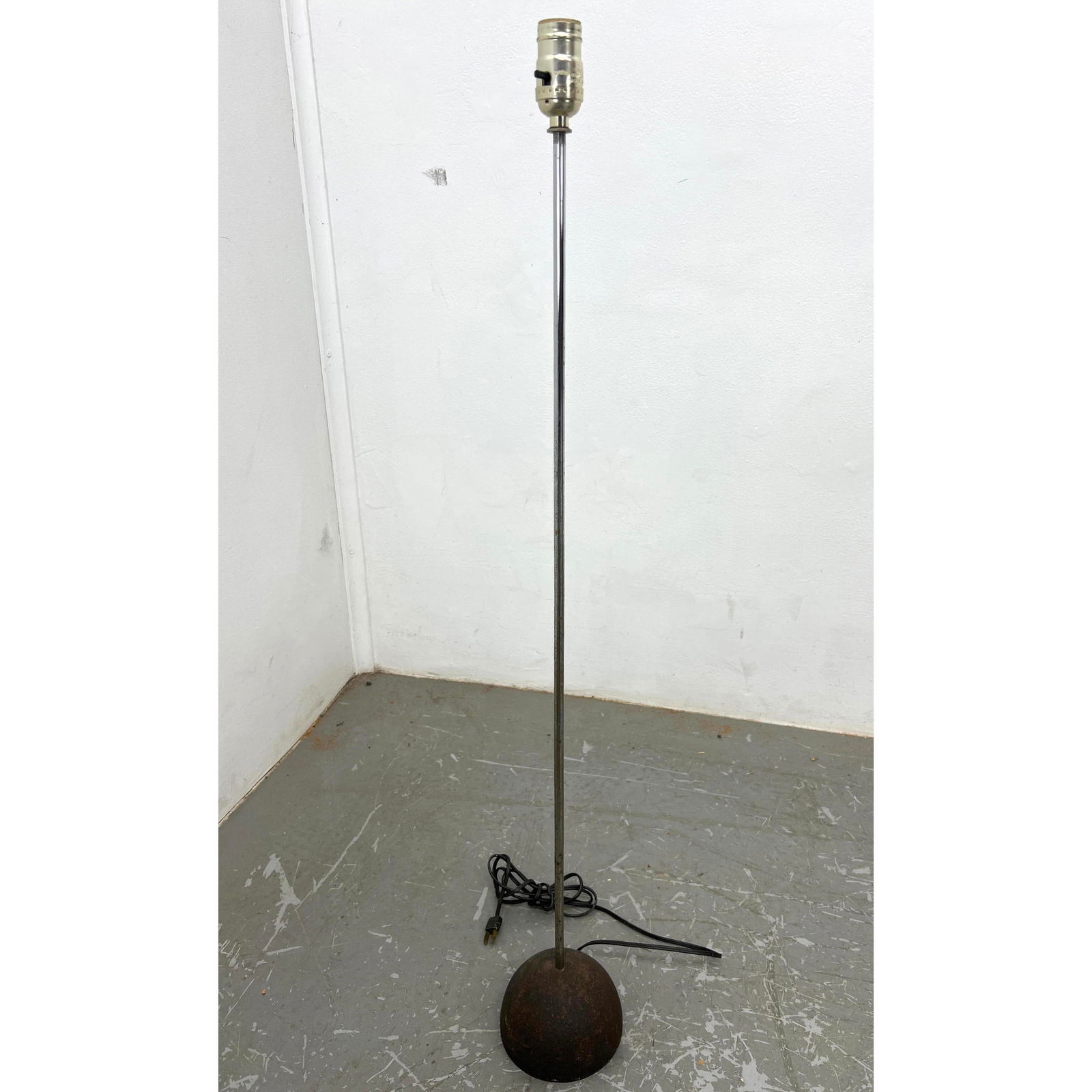 Noguchi Floor Lamp Base.  Iron and Chrome. (1 of 7)