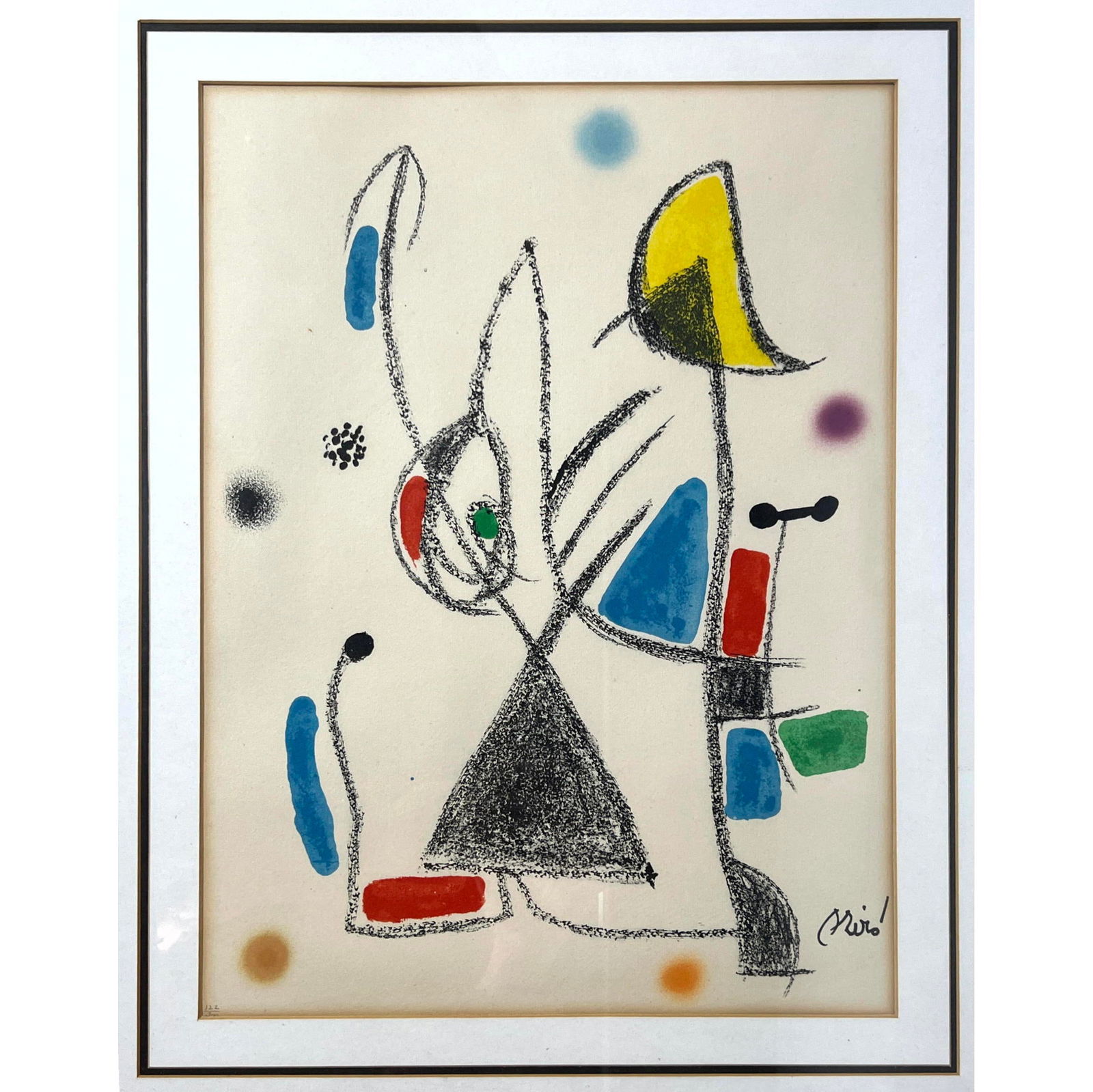 After Joan Miro Modernist Print. Framed. Pencil numbered 122. Maravillas con variaciones acr?sticas (1 of 7)