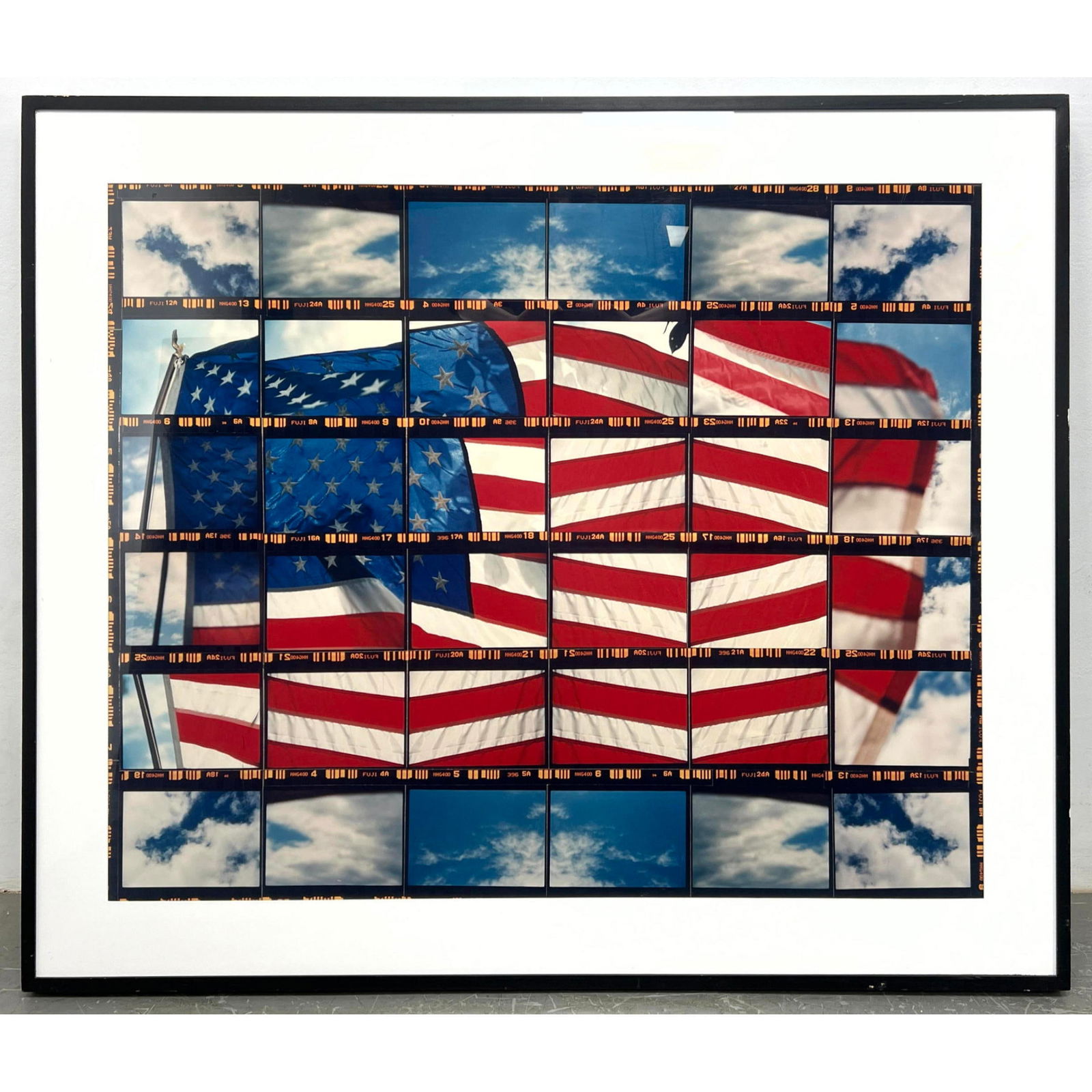 Large Ruth Litoff Photograph. AMERICAN FLAG professionally framed.  None of these have been examined (1 of 9)