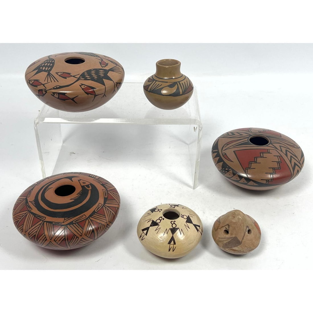6pcs American Indian Pottery. Rosy Mora, Chereen Nampeyo, etc. (1 of 20)