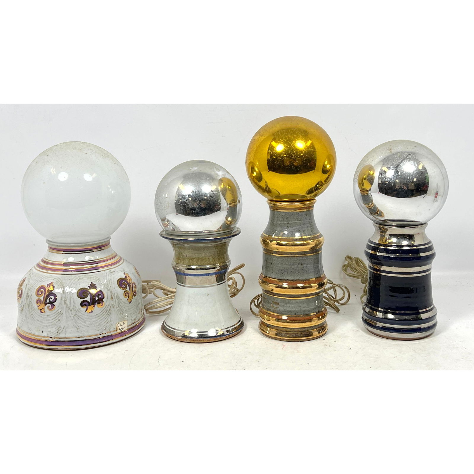 4pcs studio Pottery and Orb Table Lamps. Tyrone Larson. Julie Larson. NEW Old Store Stock stored fro (1 of 16)