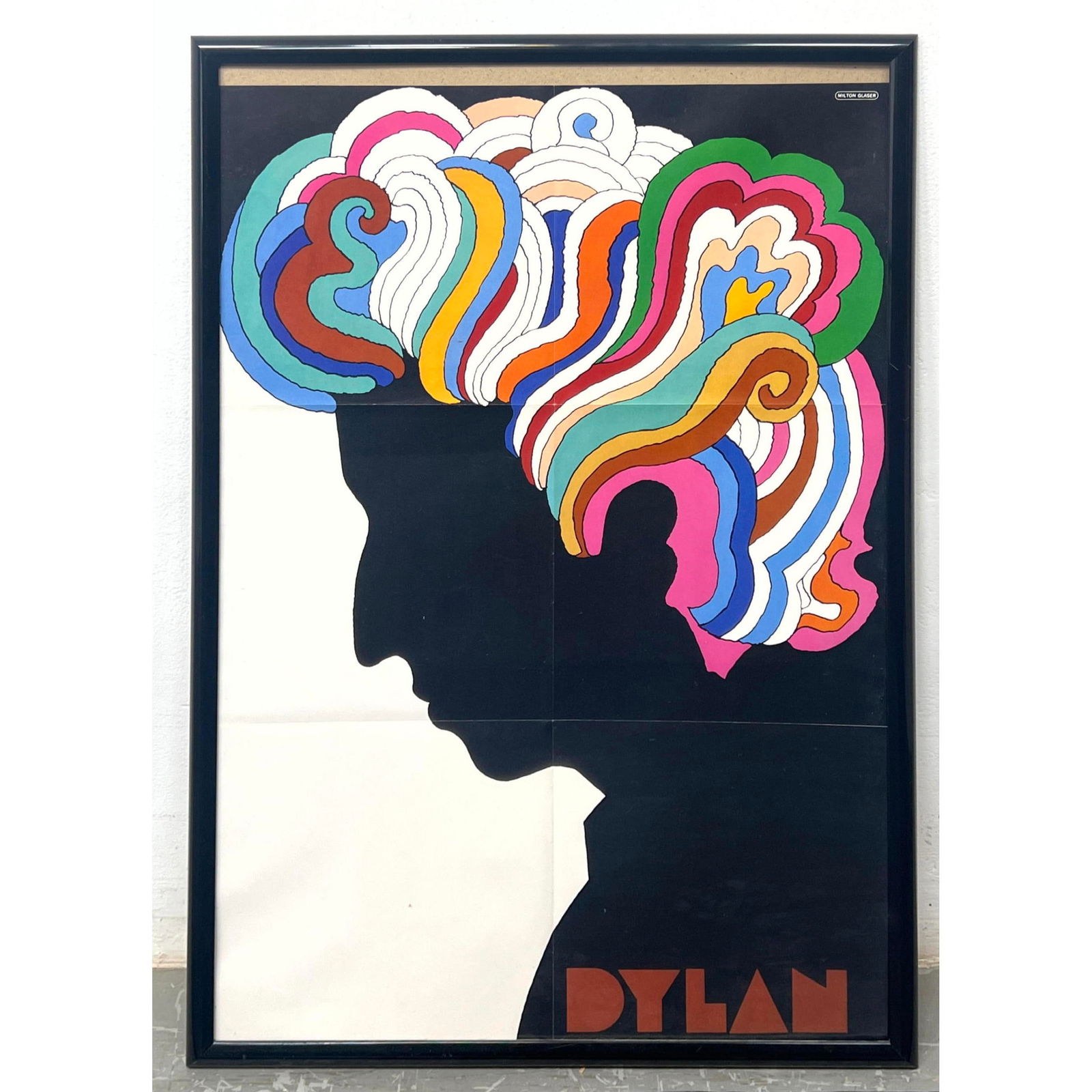 Milton Glaser Bob Dylan poster: Milton Glaser Bob Dylan poster Dimensions: Height: 35.5 inches, Width: 23.5 inches. --- - We offer curbside delivery for most items to NYC, Manhattan, Close Brooklyn, Hoboken about a week after the au