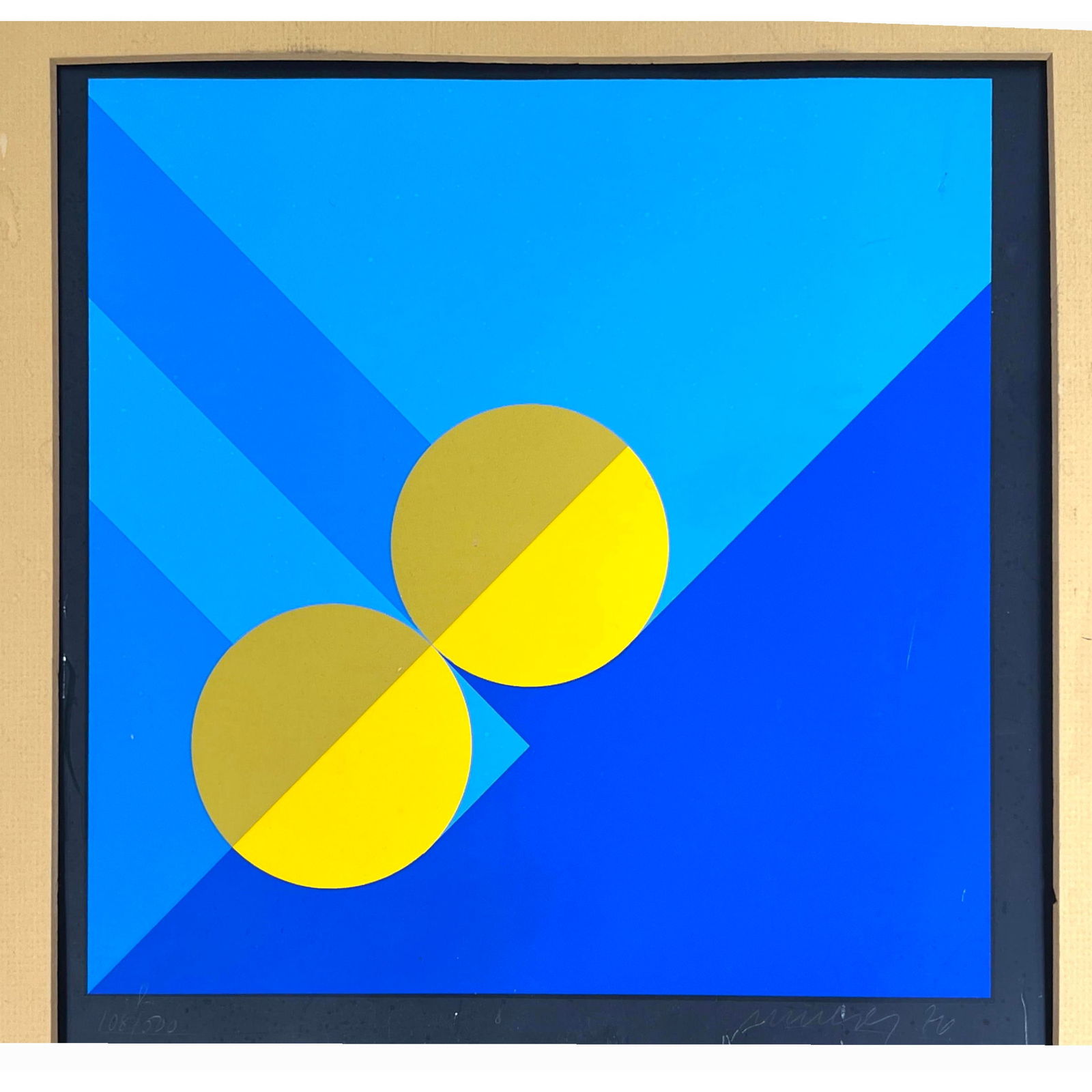 Jo Niemeyer Original Screen-print Number 108/500. Loose on frame some scratches. (1 of 9)