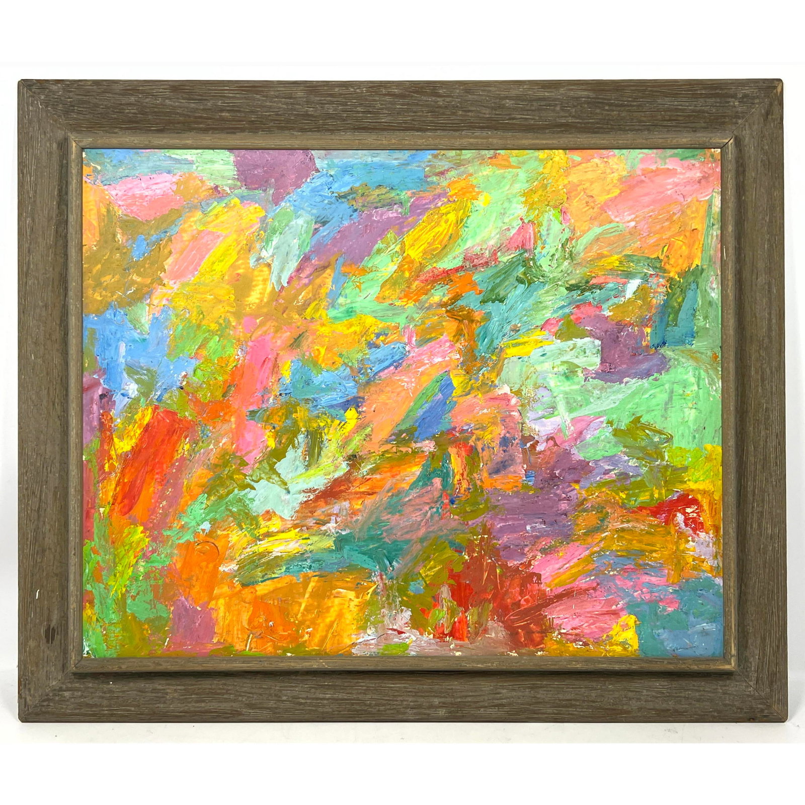 Abstract painting. Signed M Winer. 12/68 (1 of 8)