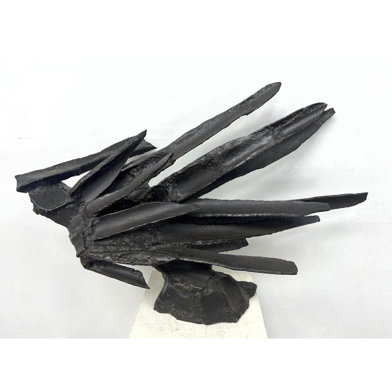 Brutalist Abstract Welded Iron Sculpture. Heavy. Pedestal not included (1 of 7)