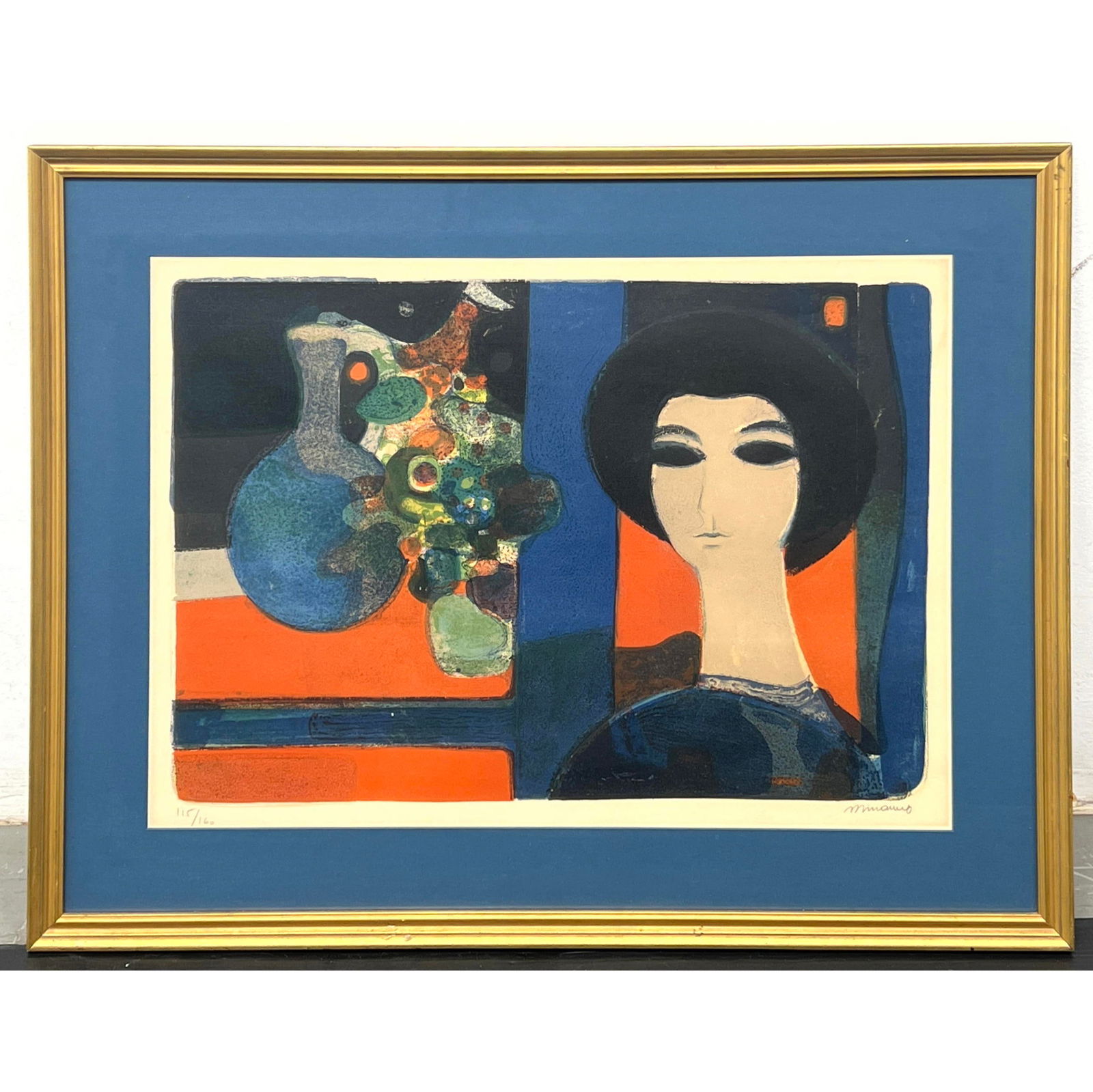 Andre Minaux 115/160 Signed and Numbered print.: Andre Minaux 115/160 Signed and Numbered print. Dimensions: Frame Height: 27.5 inches, Frame Width: 35 inches. - Image Size: Image Height: 18 inches, Image Width: 25.5 inches. --- - We offer curbside