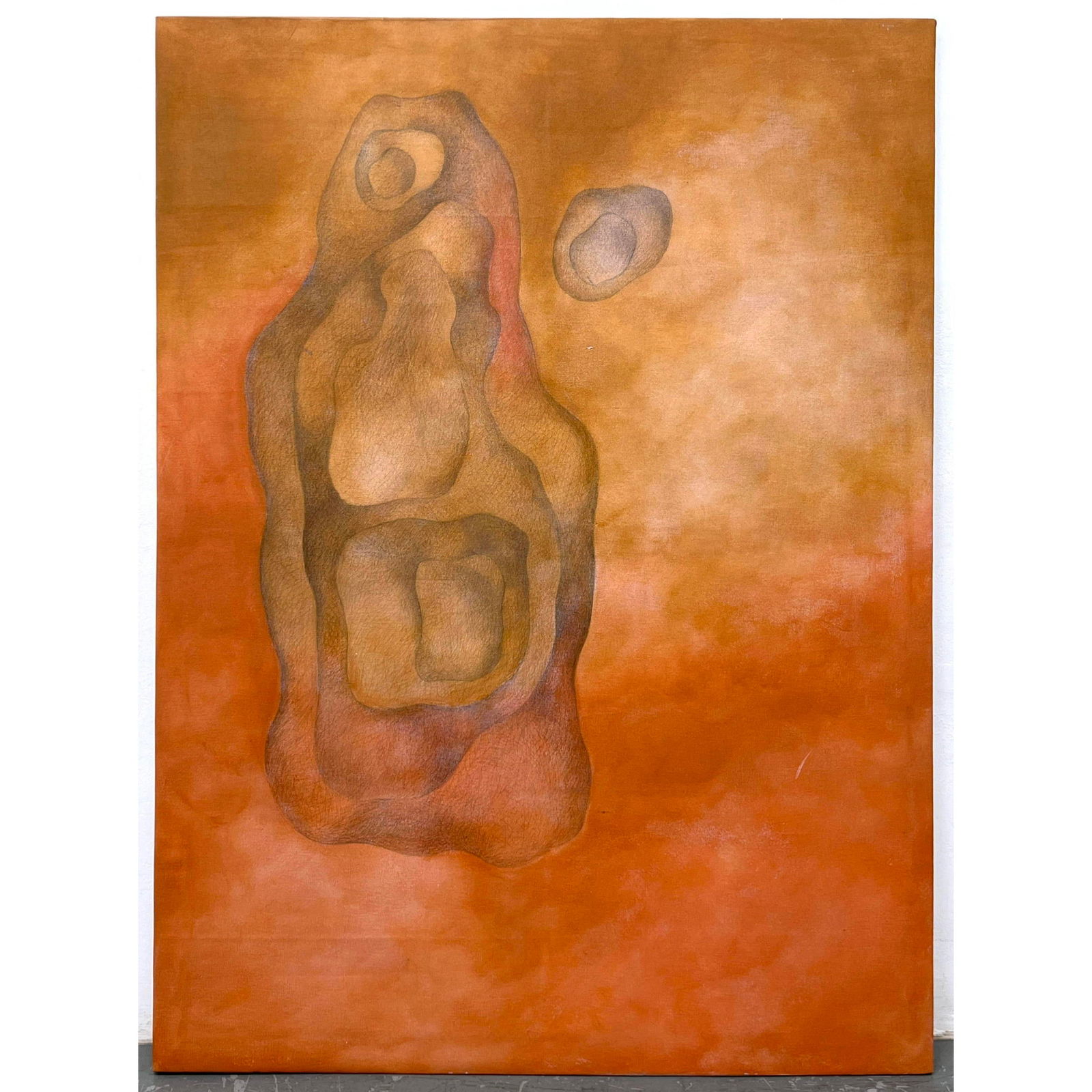 Large Organic Modernist Painting. Abstract modern. (I)Leon Golomb. (1 of 7)