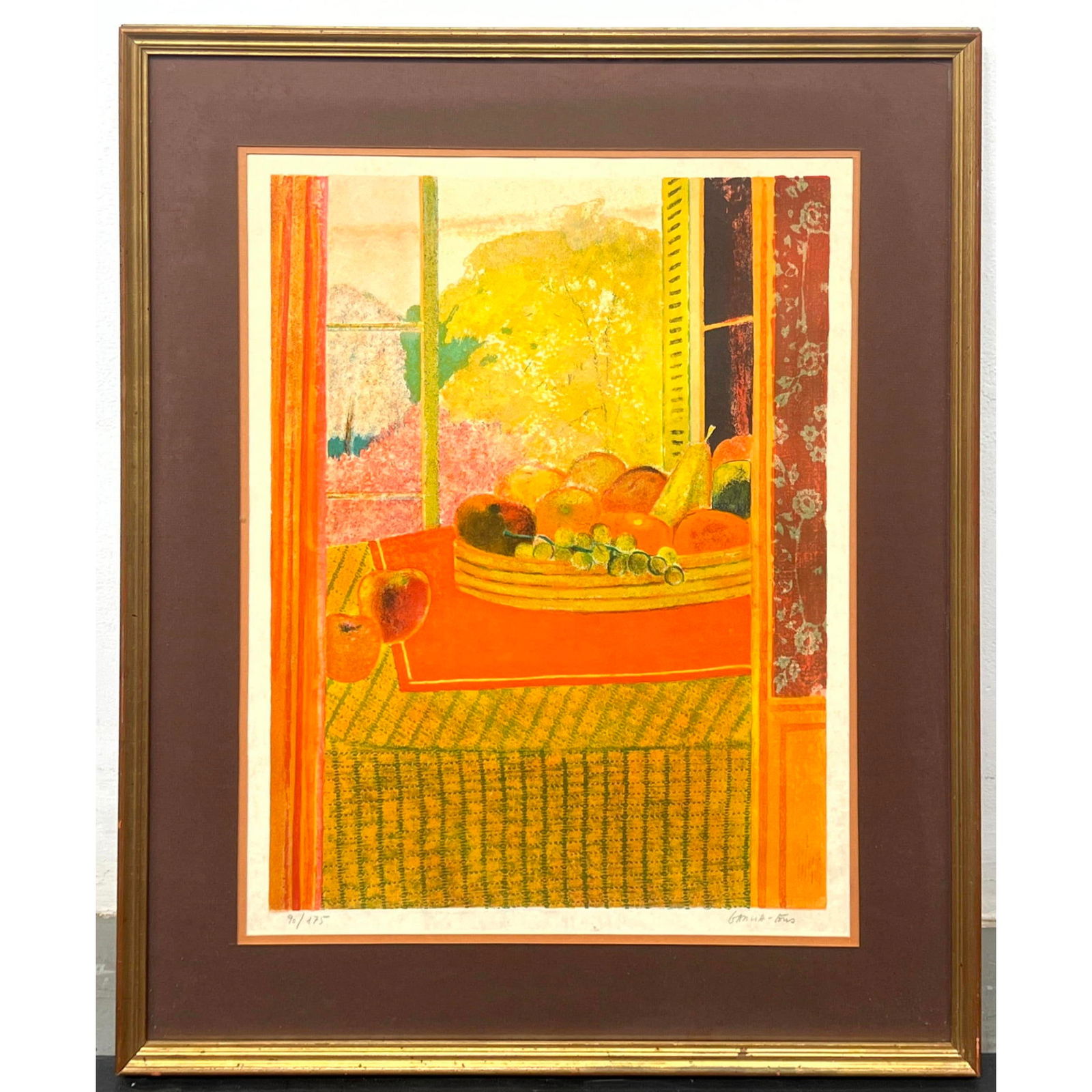 PIERRE GARCIA FONS Color Lithograph. "Orange Interior". Artist's Bio on Back. Signed. #90/175. (1 of 10)