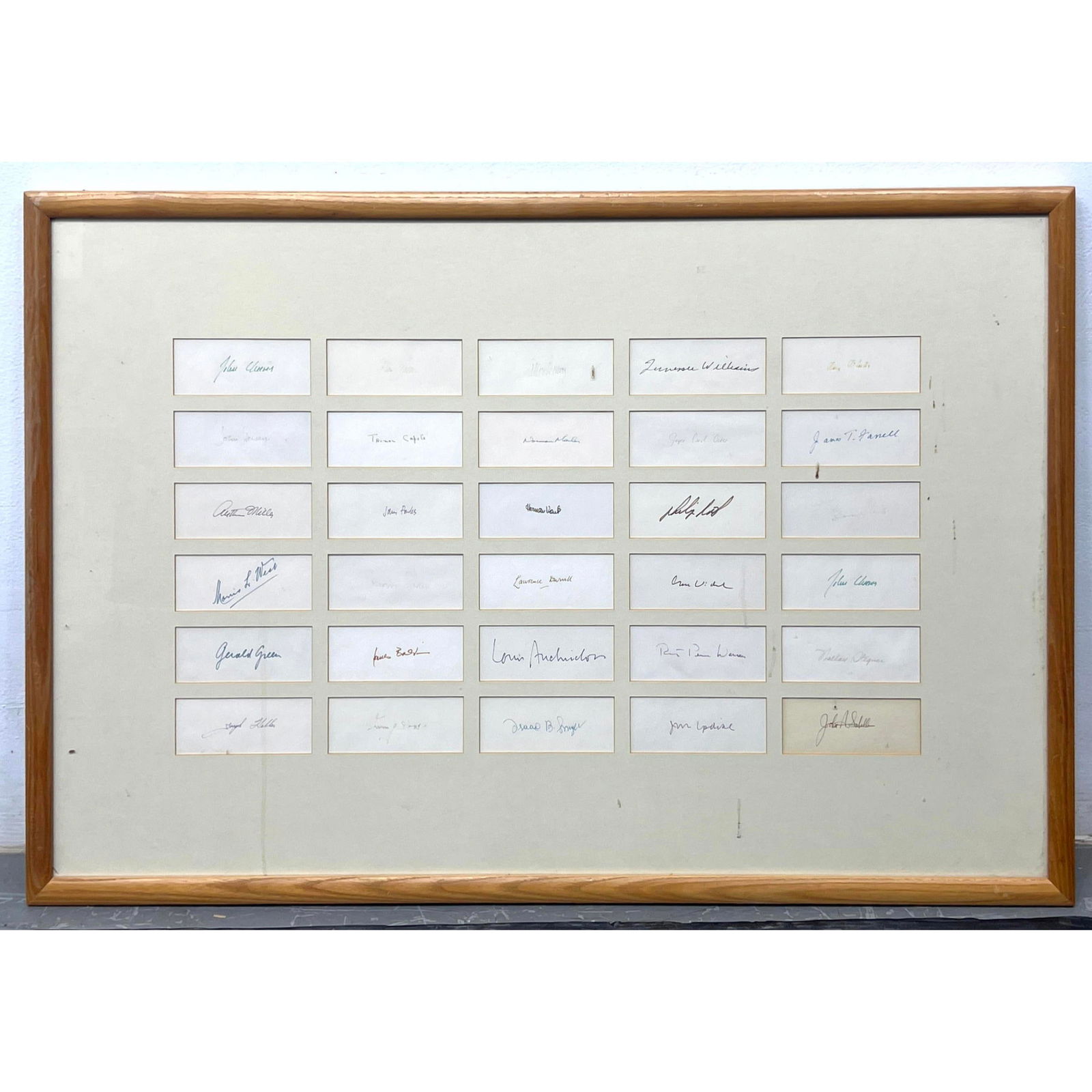 Framed Collection of 30 Authors Autographs. From the Franklin Mint Archives. All were authors for th (1 of 11)