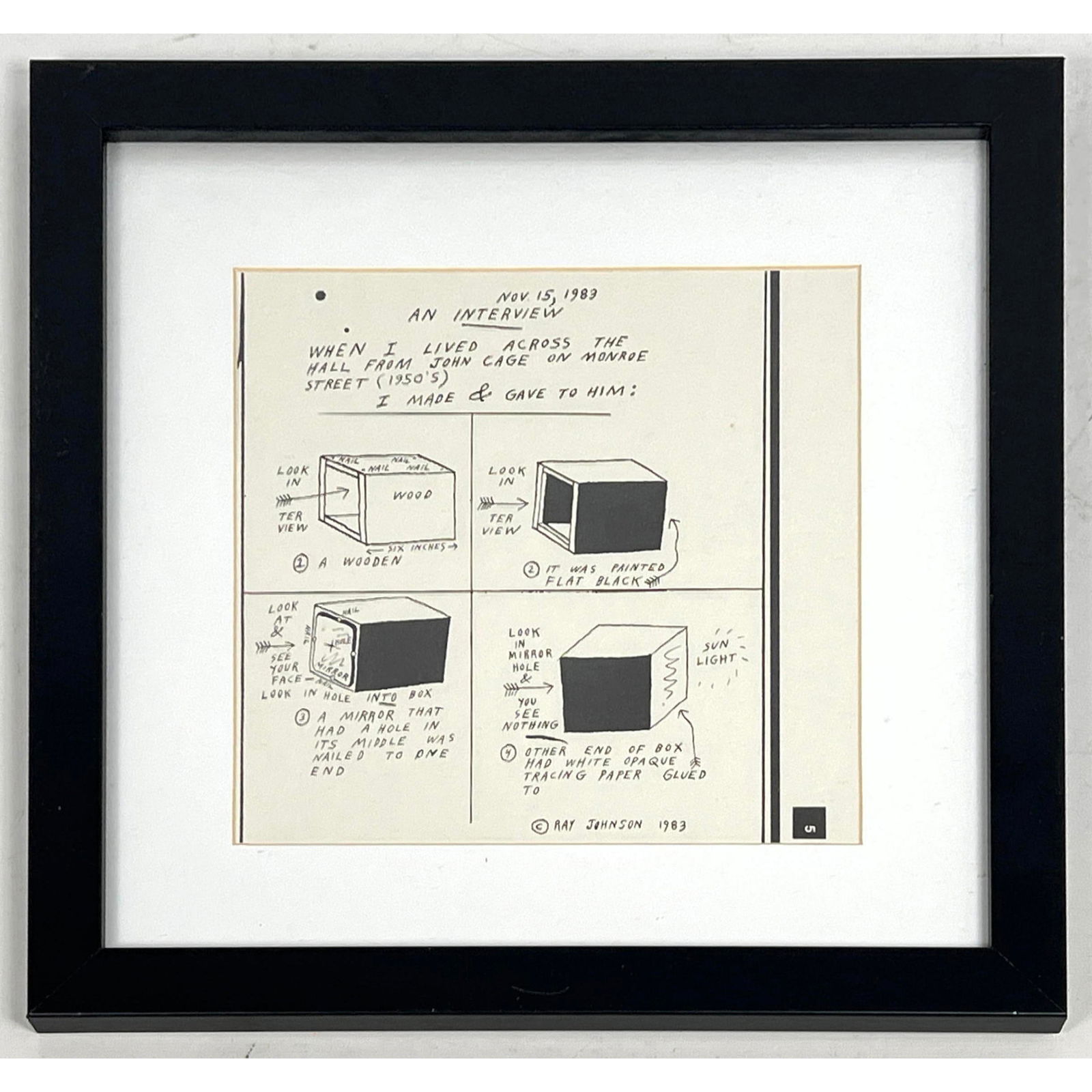 RAY JOHNSON 1983 offset lithograph. (1 of 6)