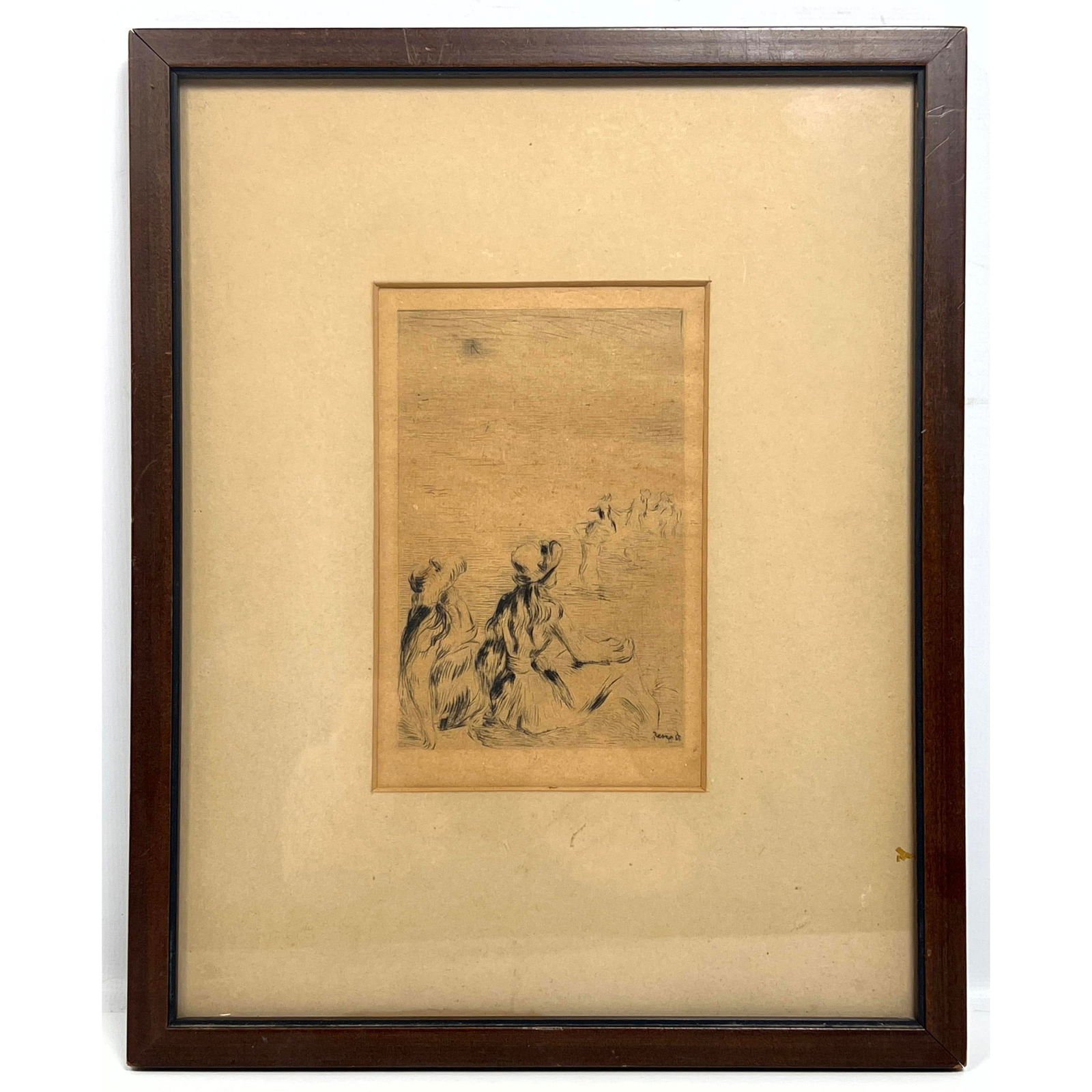 RENOIR engraving. Sur la plage, A Berneval Signed on plate (1 of 6)