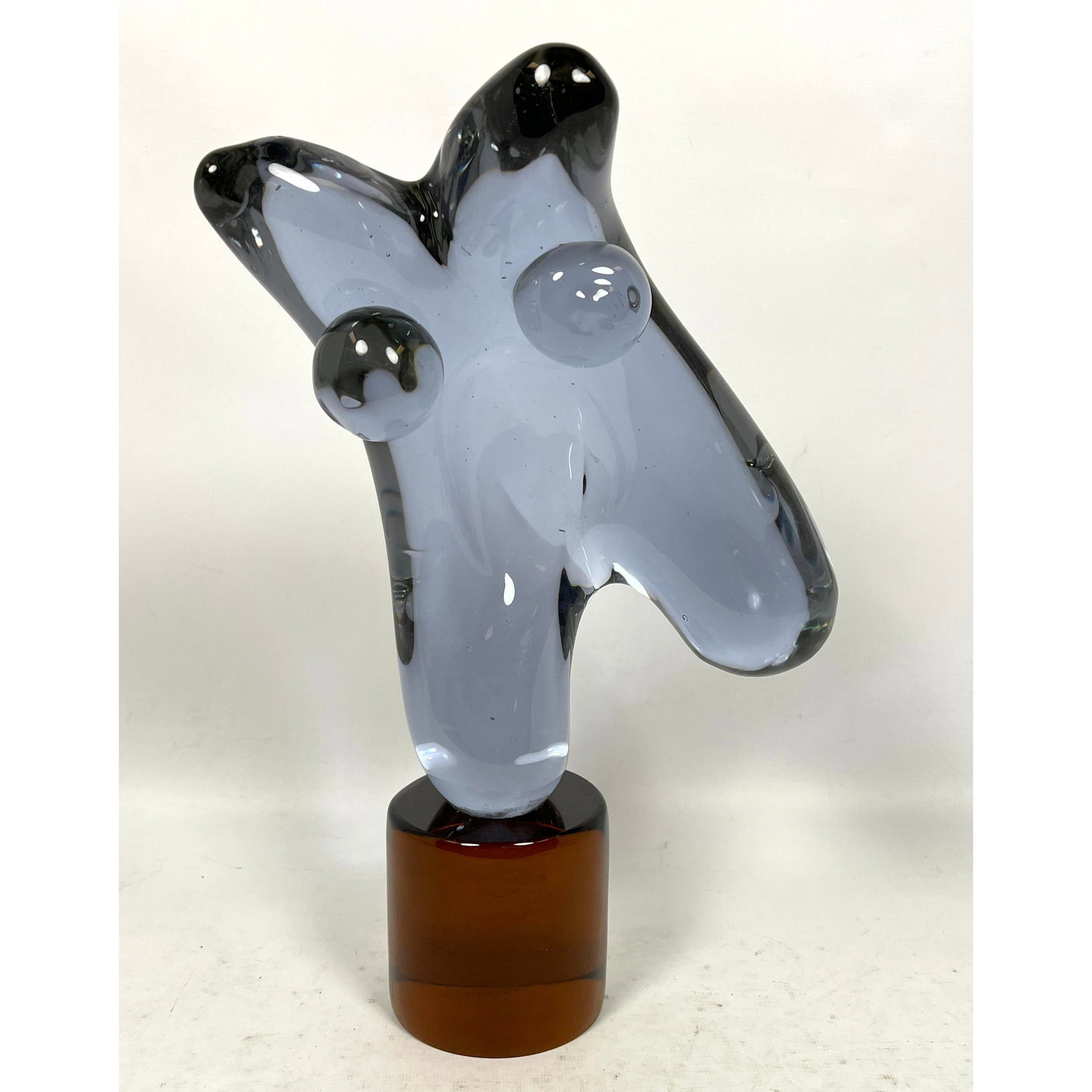 Art Glass Nude Form. Modernist Stylized Female Nude.: Art Glass Nude Form. Modernist Stylized Female Nude. Dimensions: Height: 15 inches, Width: 9 inches, Depth: 5 inches. --- US Packing and Shipping charge: In house shipping available. Will be calculate