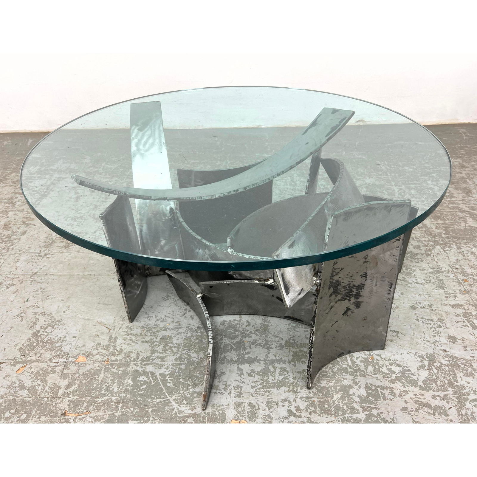Silas Seandel Brutalist Welded steel Coffee Table. Signed. (1 of 11)