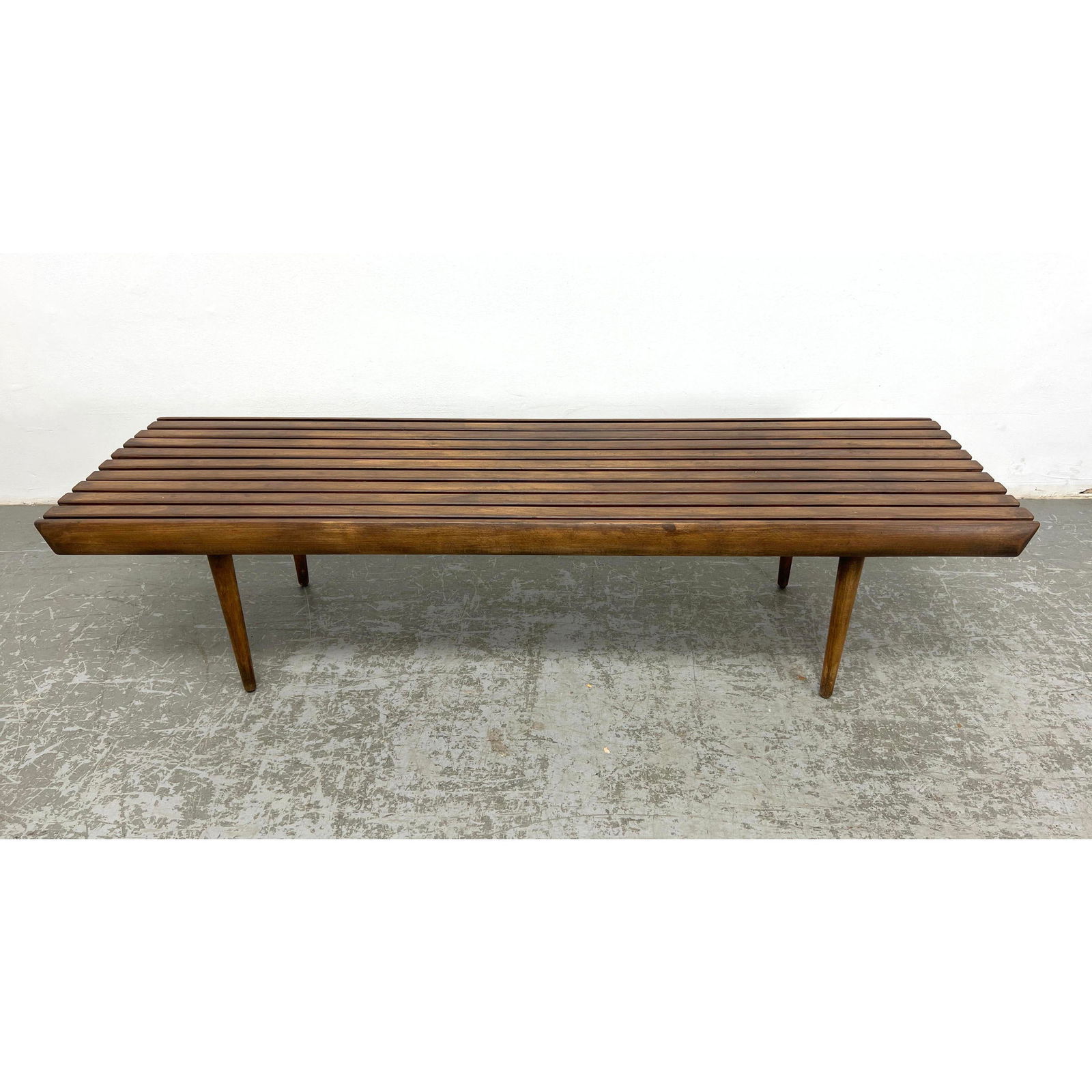 Mid Century Modern Slat Bench Coffee Table. (1 of 13)