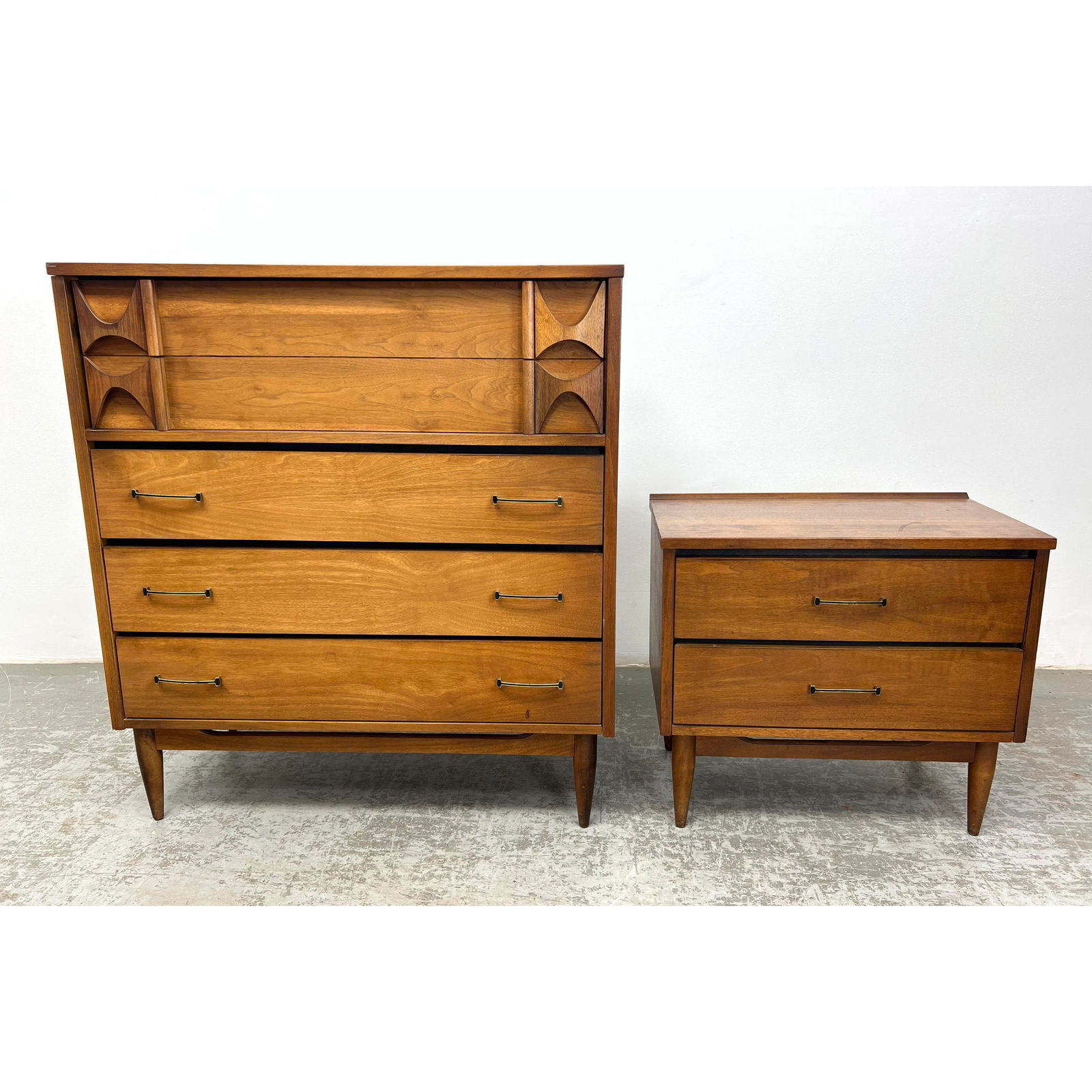 2pcs American Modern Bedroom Furniture. Tall Chest and Side Table night stand. (1 of 20)