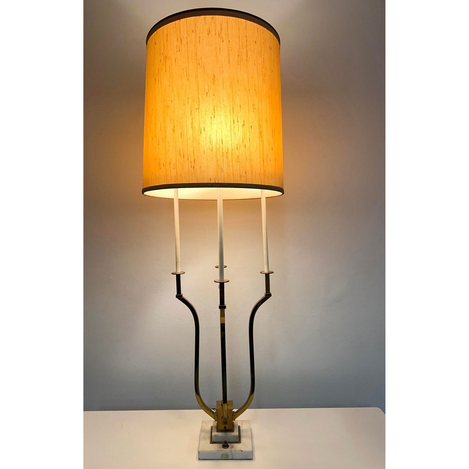 Parzinger Style Table Lamp. Brass and Marble. Probably Stiffel. (1 of 12)