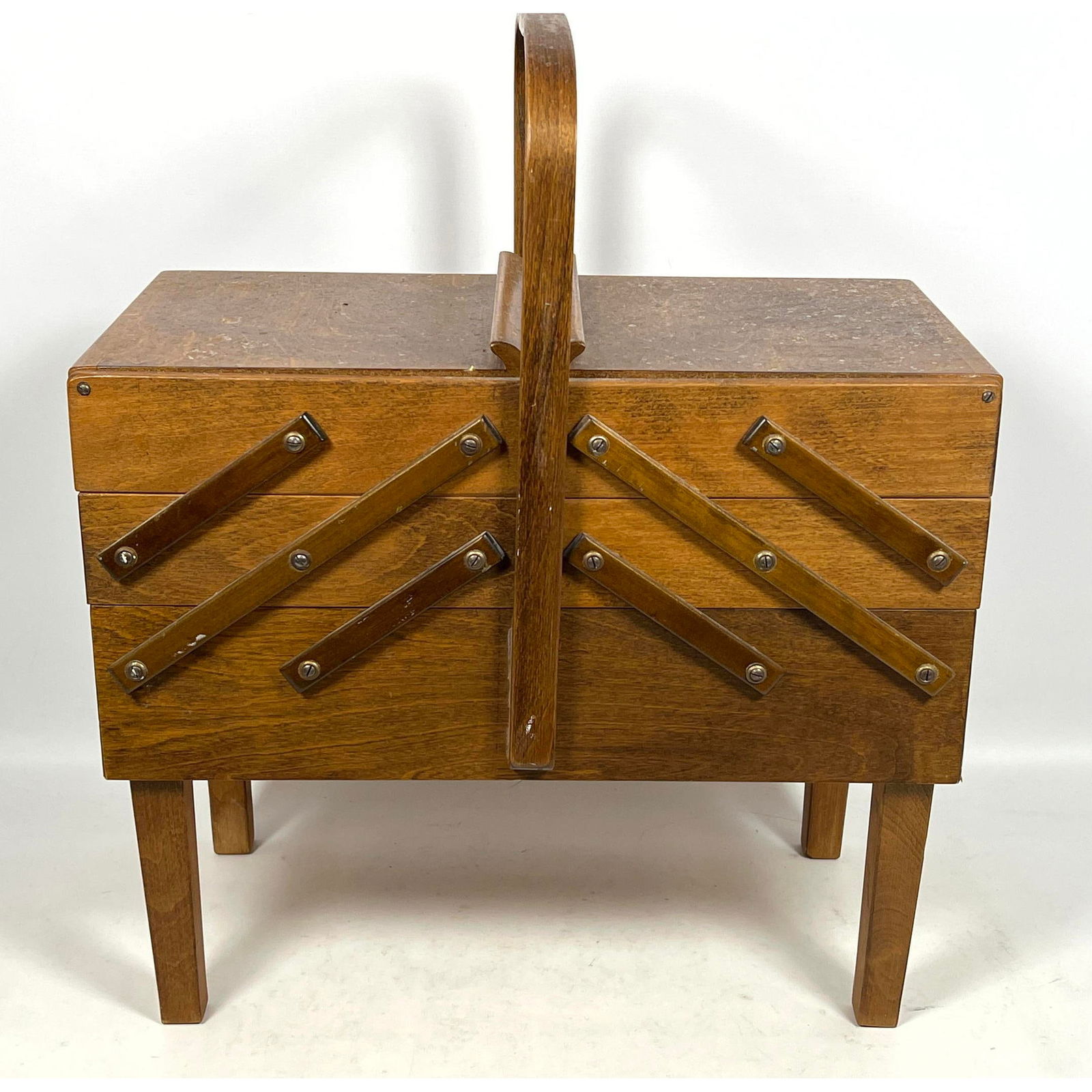 Vintage Telescoping Sewing Storage Box. Made in Norway. (1 of 11)