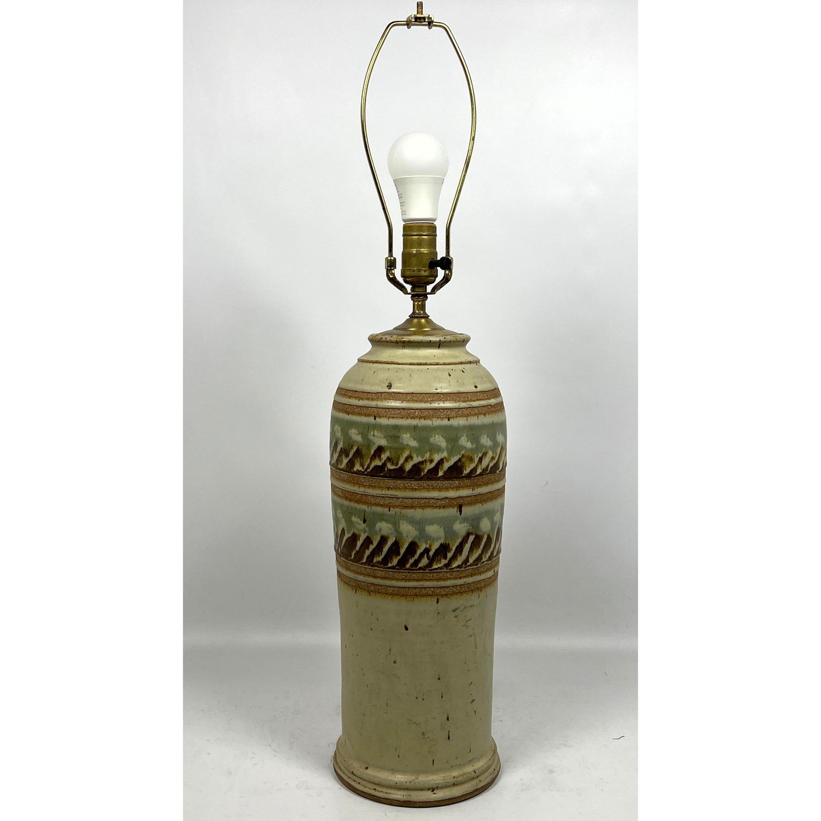 Tall Studio Pottery Table lamp. Unsigned. (1 of 10)