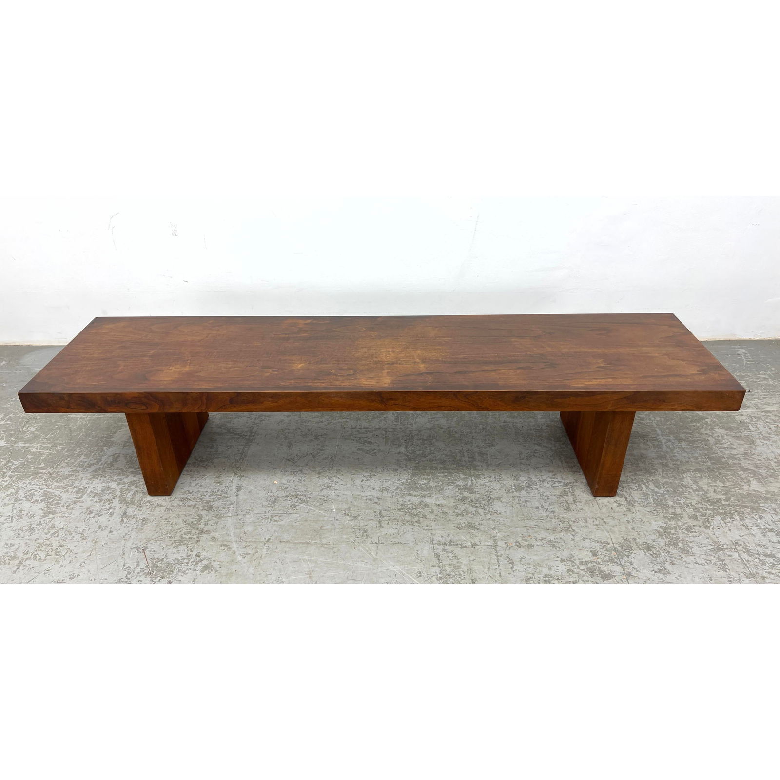 Vintage Mid Century Long Walnut Wood Bench Coffee Table Baughman Style (1 of 12)