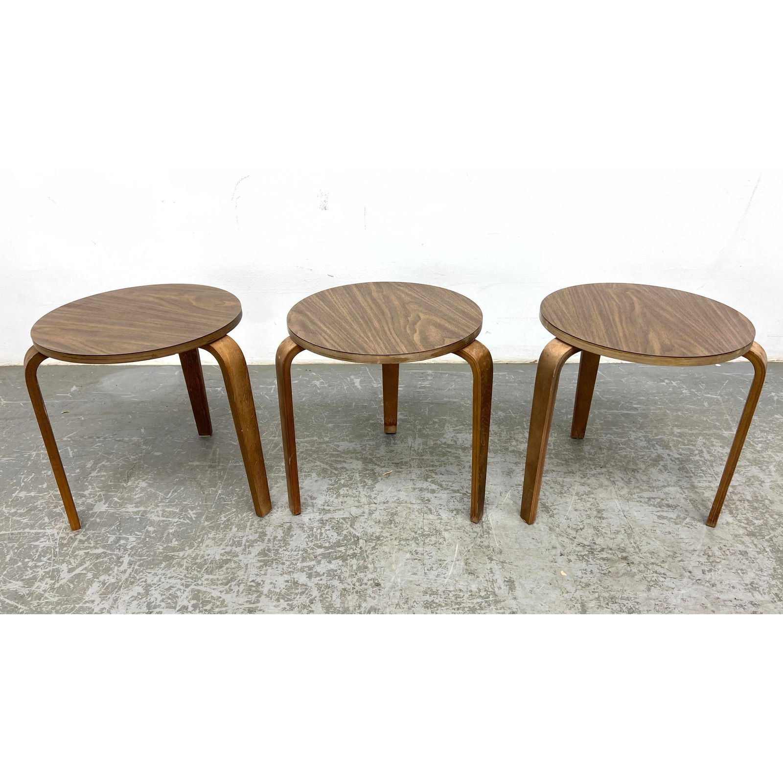 Thonet Bentwood Alvar Aalto style Stacking Stools. (1 of 16)