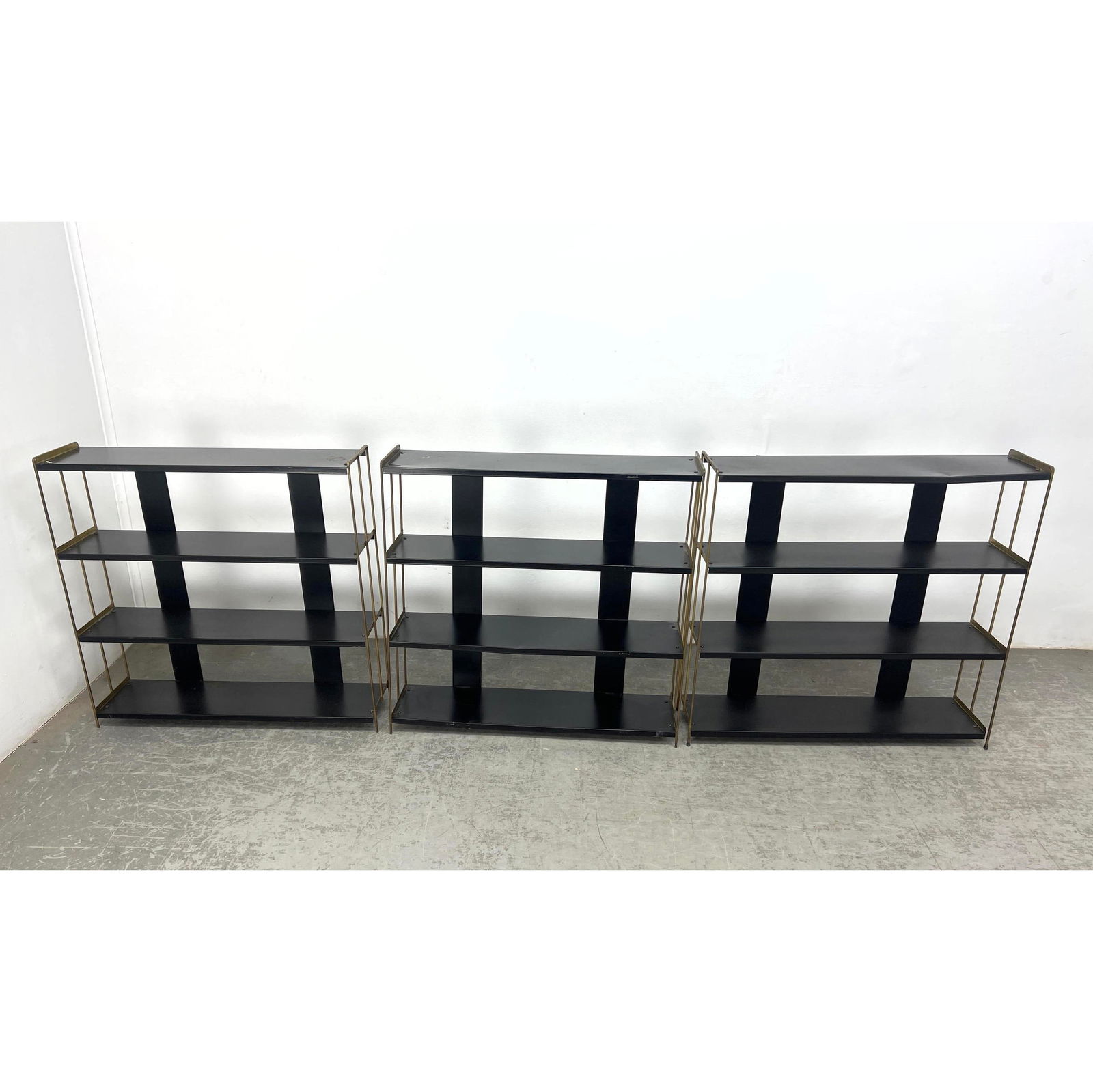 3pcs Mid Century Modern Metal Shelf Units. (1 of 20)