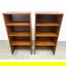 Pair Mid Century Walnut Bookcases Shelves.