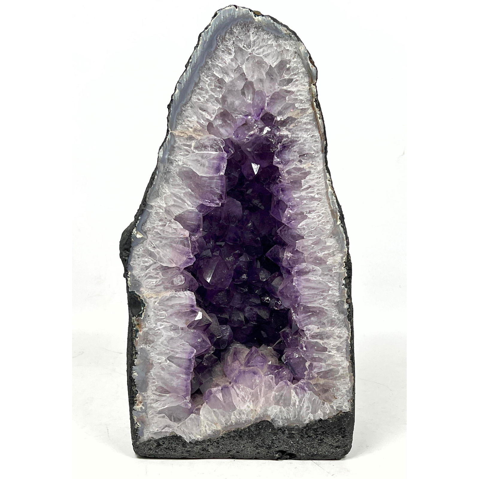 14" Natural Amethyst Crystal Geode Cathedral Specimen. (1 of 8)