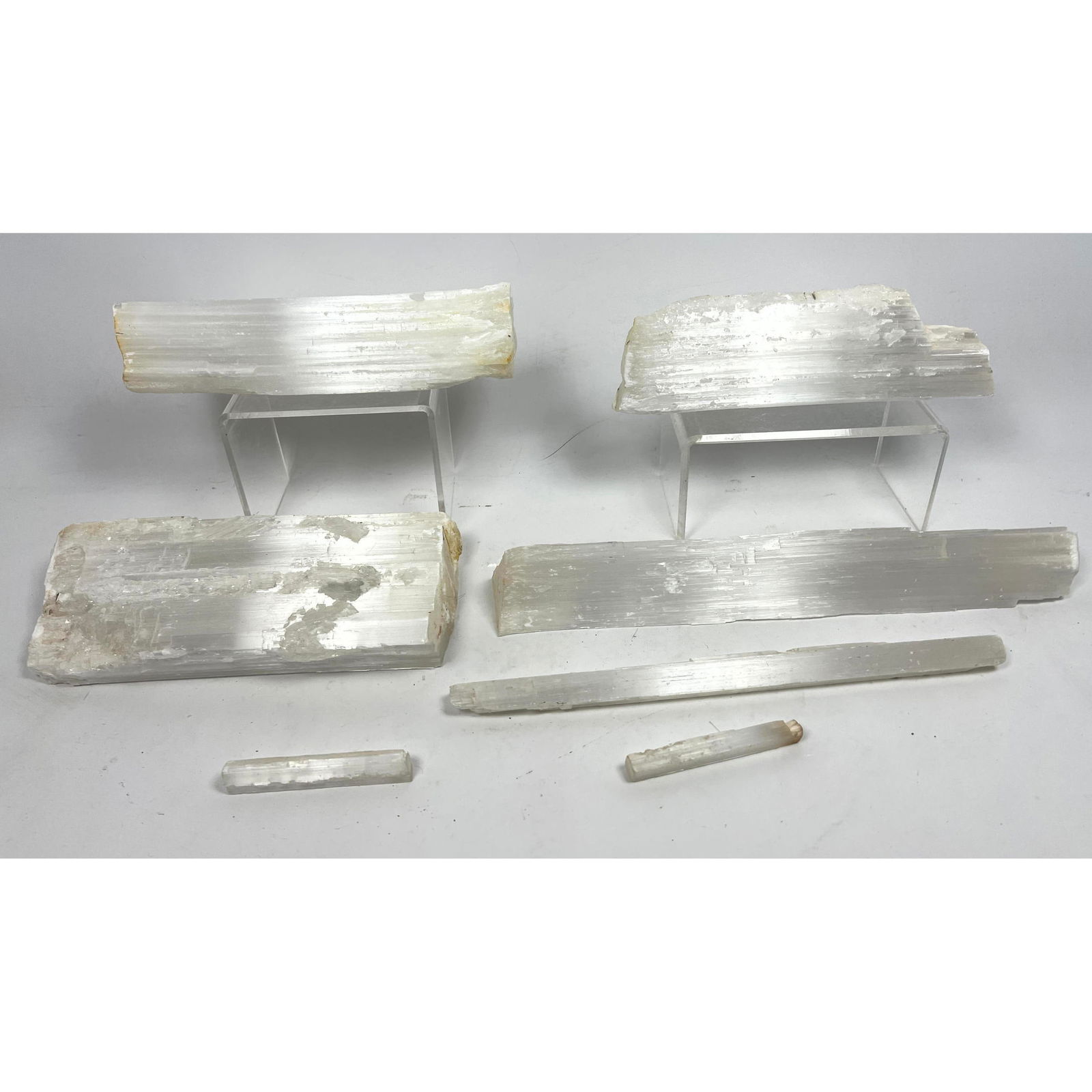 7 Piece Geology rock specimens. Selenite (1 of 10)