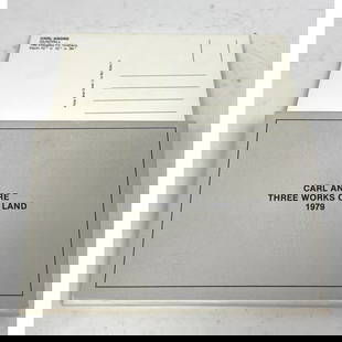 Carl Andre 1979 folding postcards: Carl Andre 1979 folding postcards Dimensions: Height: 36 inches, Width: 5.5 inches. --- US Packing and Shipping charge: $20 Plus rquired insurance at a rate of $2 per hundred. - We offer curbside deli