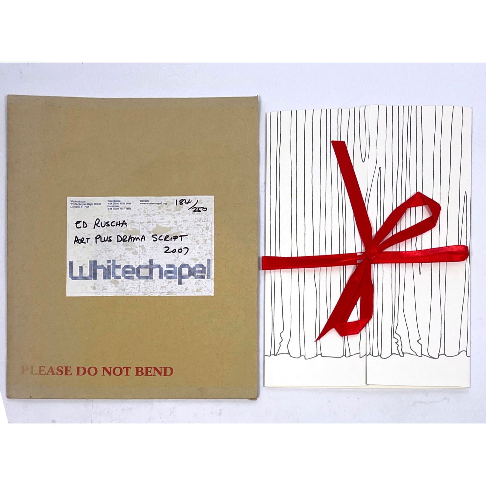 Ed Ruscha White Chapel 184/250. Art plus Drama 2007 (1 of 12)