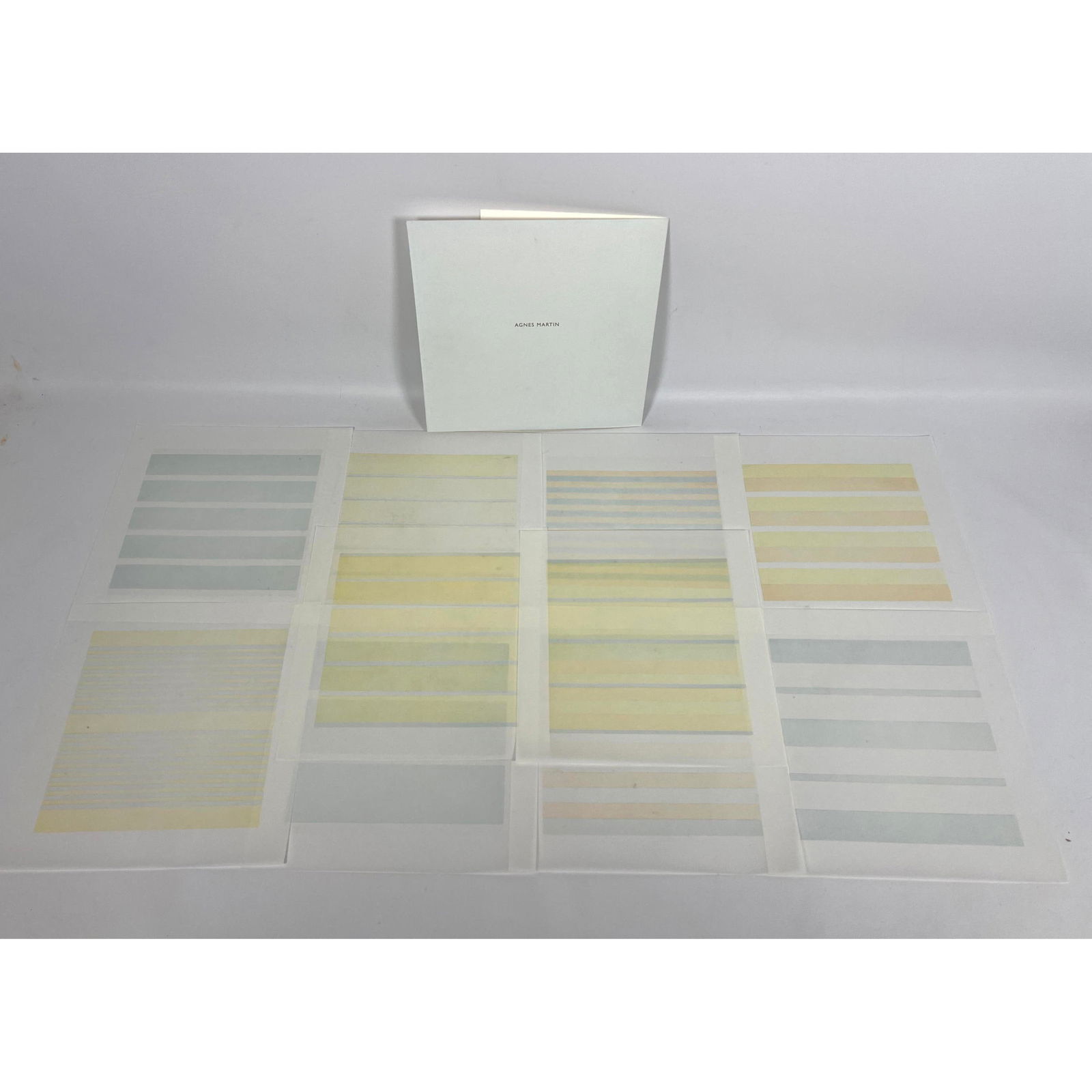 Set 10 Agnes Martin Offset lithos on vellum (1 of 14)