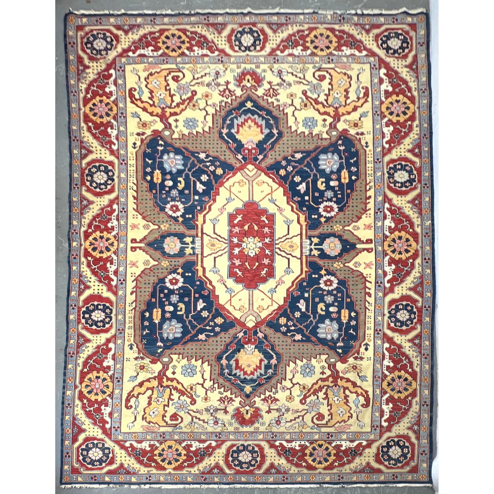 10'1 X 14'6 Besararbian floral patterned, Wool, Hand Woven large carpet rug. (1 of 17)