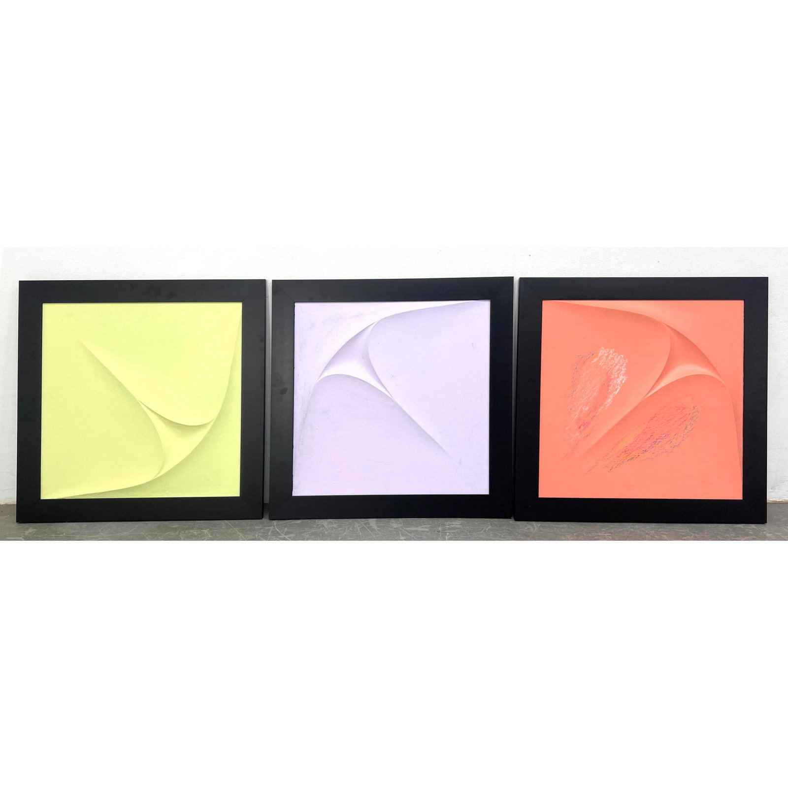 3pcs Dimensional Paintings.: 3pcs Dimensional Paintings. Dimensions: Height: 24.5 inches, Width: 24.5 inches. --- US Packing and Shipping charge: In house shipping available. Will be calculated once destination known. Plus rquire