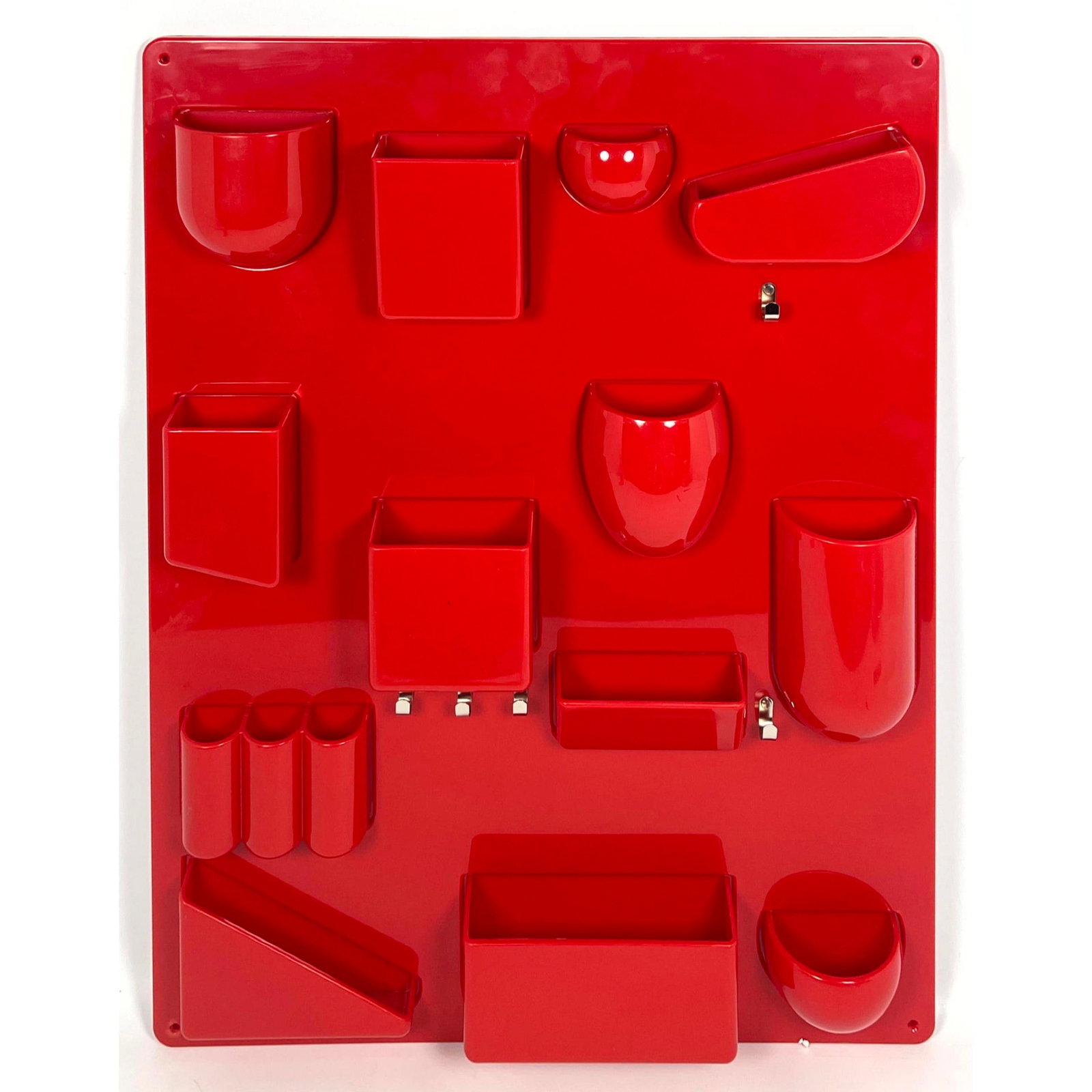 Modernist Red Molded Plastic Utensil Organizer. Wall Hanging. Uten Silo produced by Vitra. DOROTHY B (1 of 10)