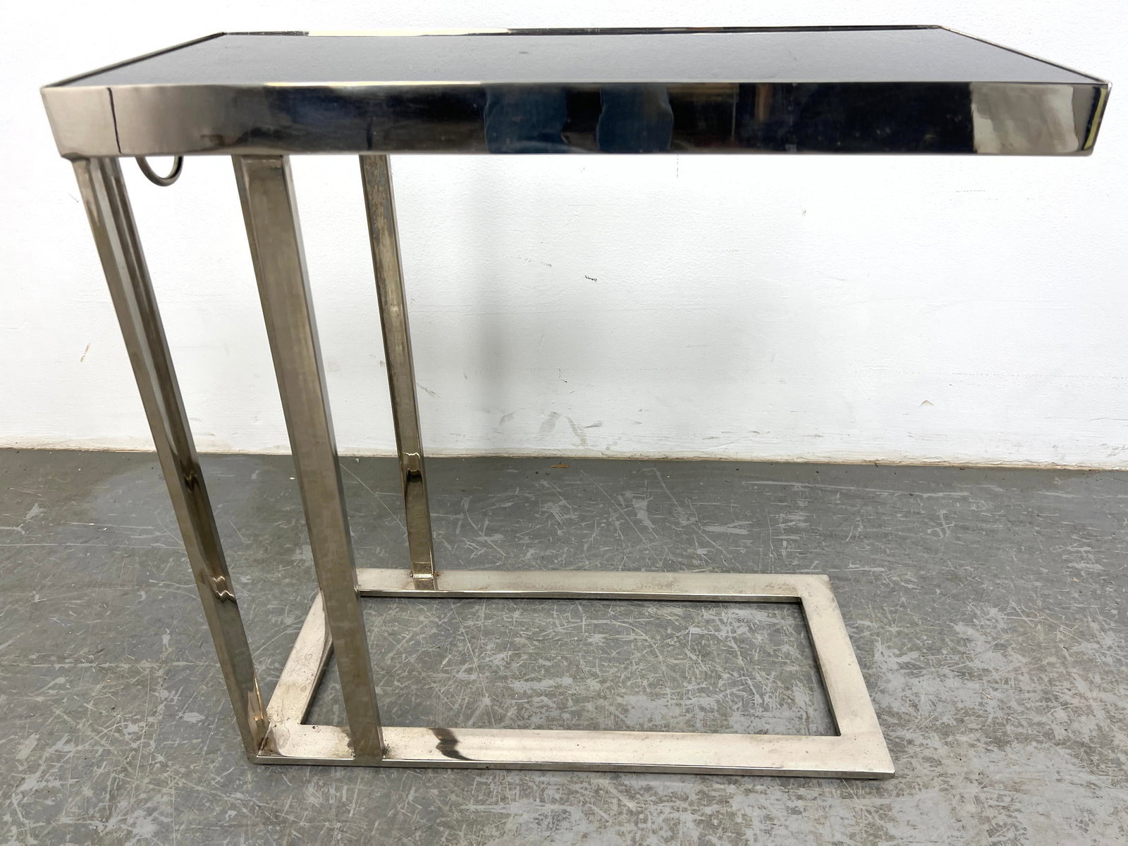 Contemporary Granite and Chrome Cantilever side Table. (1 of 12)