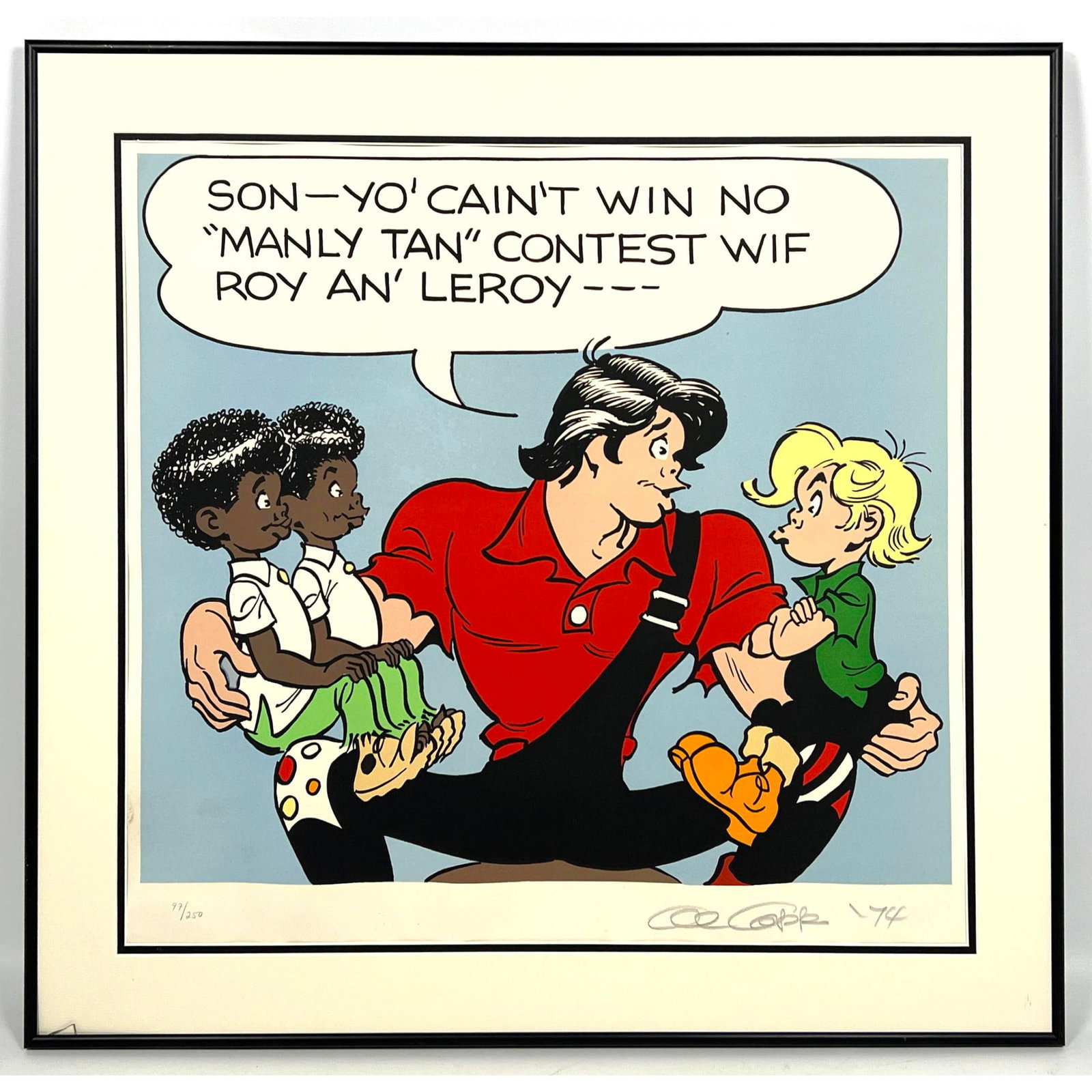 Andy Capp Cartoon Print 74. Signed. (1 of 8)