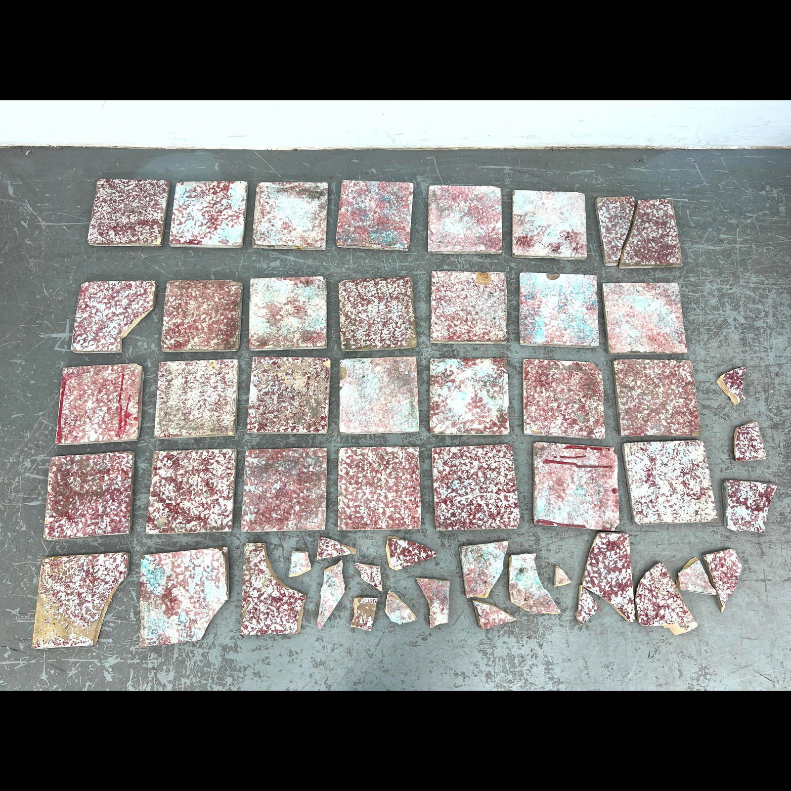 Large Lot Vintage Italian Tiles.: Large Lot Vintage Italian Tiles. Dimensions: Height: 8 inches, Width: 8 inches, Depth: 1 inches. --- US Packing and Shipping charge: In house shipping available. Will be calculated once destination kn